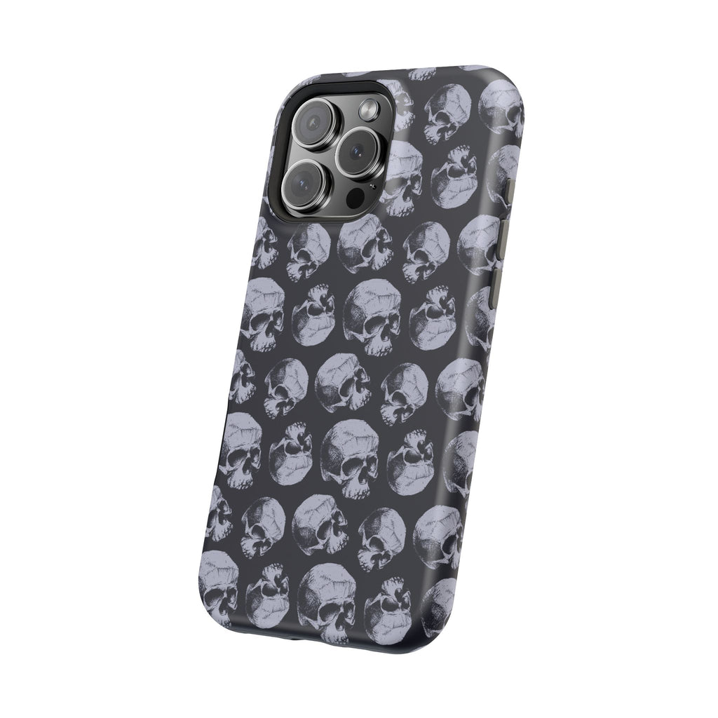 Skull Pattern Magnetic Phone Case — Impact-Resistant iPhone Cover