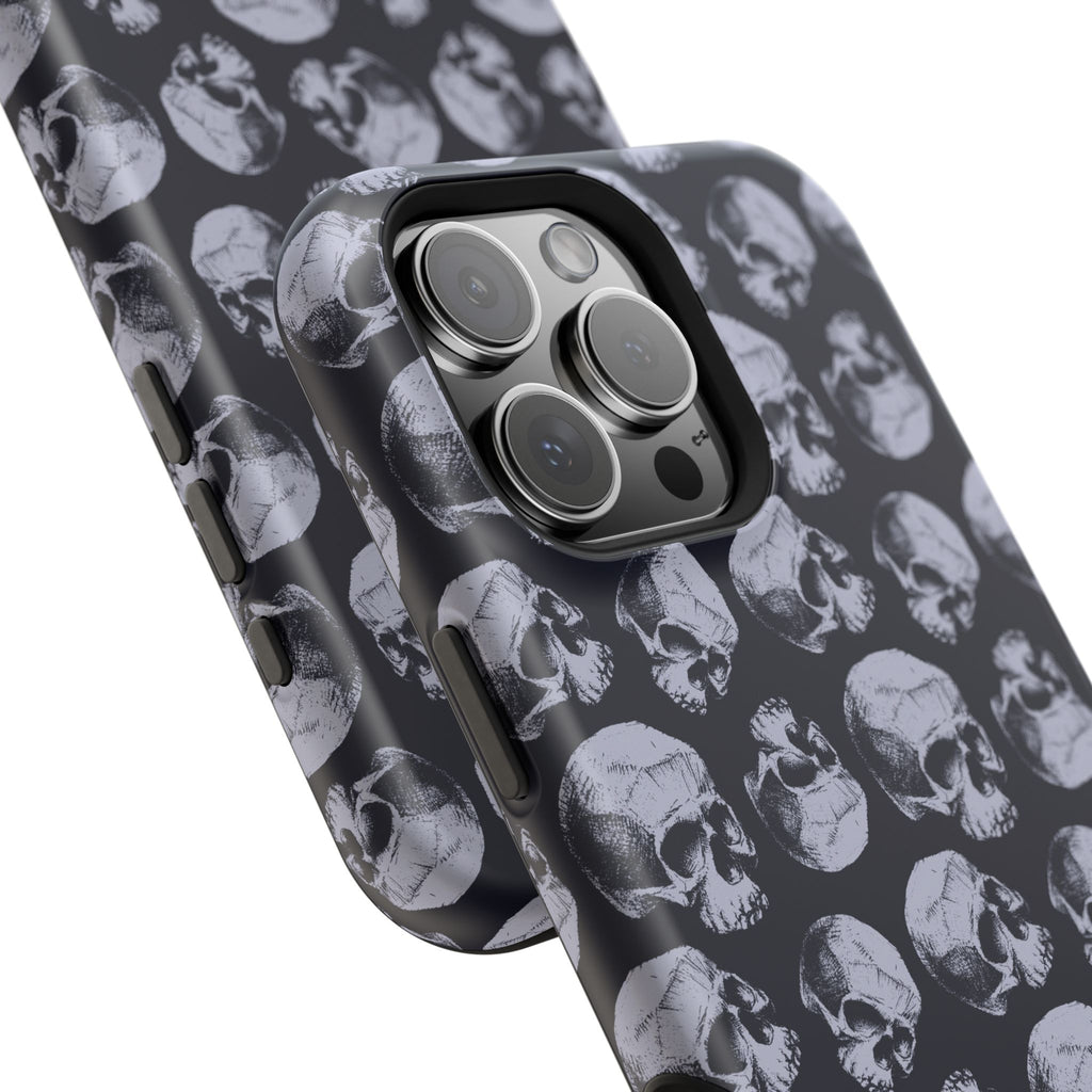 Skull Pattern Magnetic Phone Case — Impact-Resistant iPhone Cover