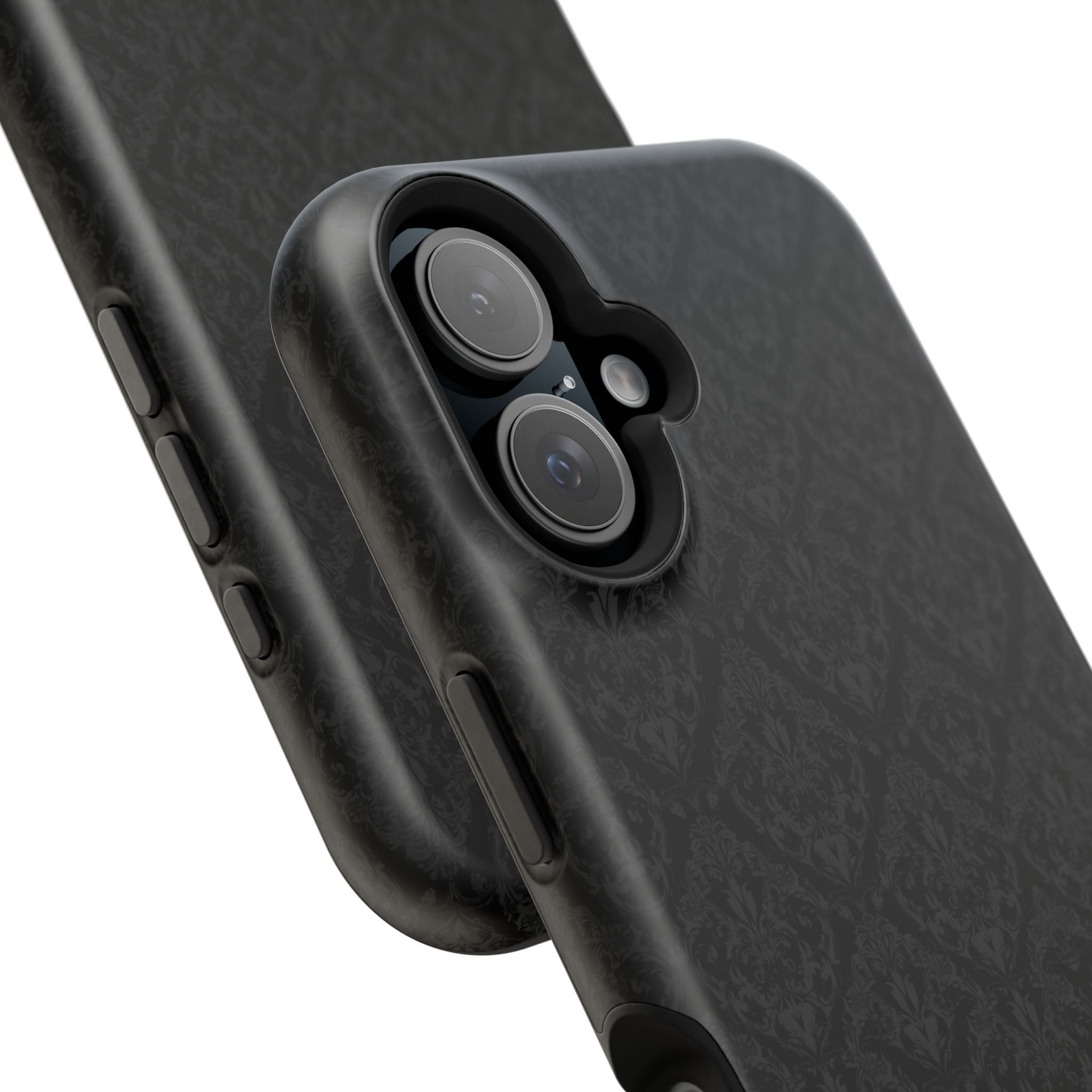 Black Damask Magnetic Impact-Resistant Phone Case