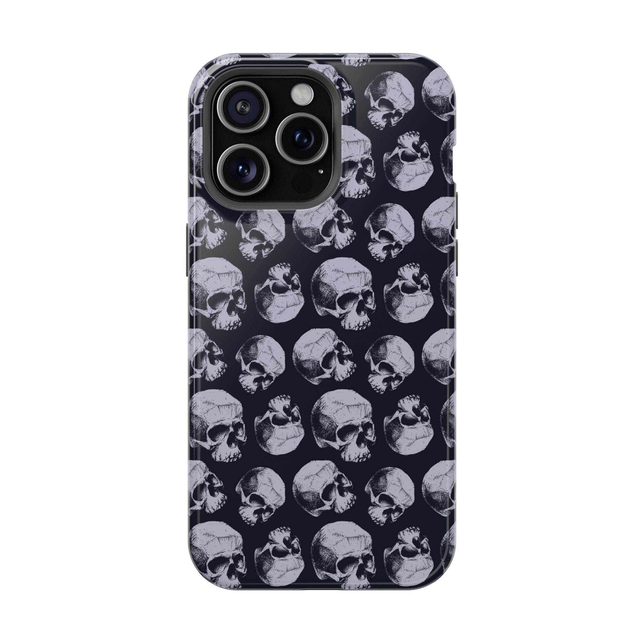 Skull Pattern Magnetic Phone Case — Impact-Resistant iPhone Cover