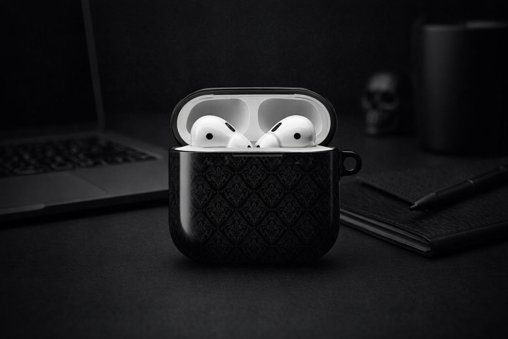 Black Damask AirPod Case