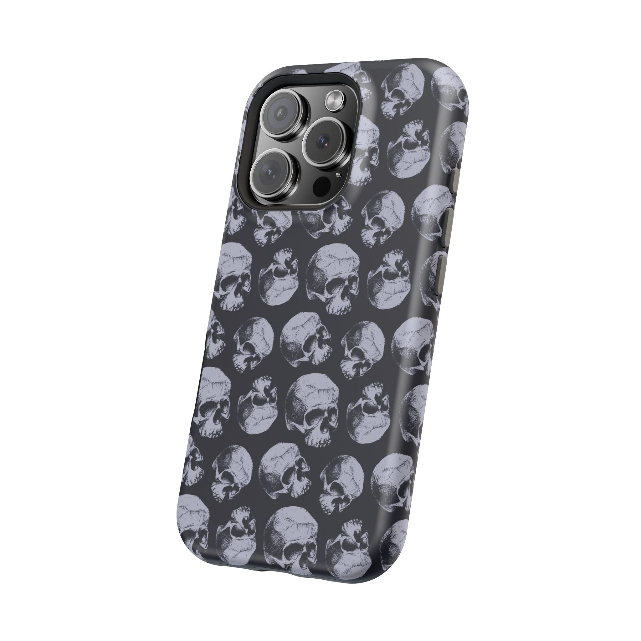 Skull Pattern Magnetic Phone Case — Impact-Resistant iPhone Cover