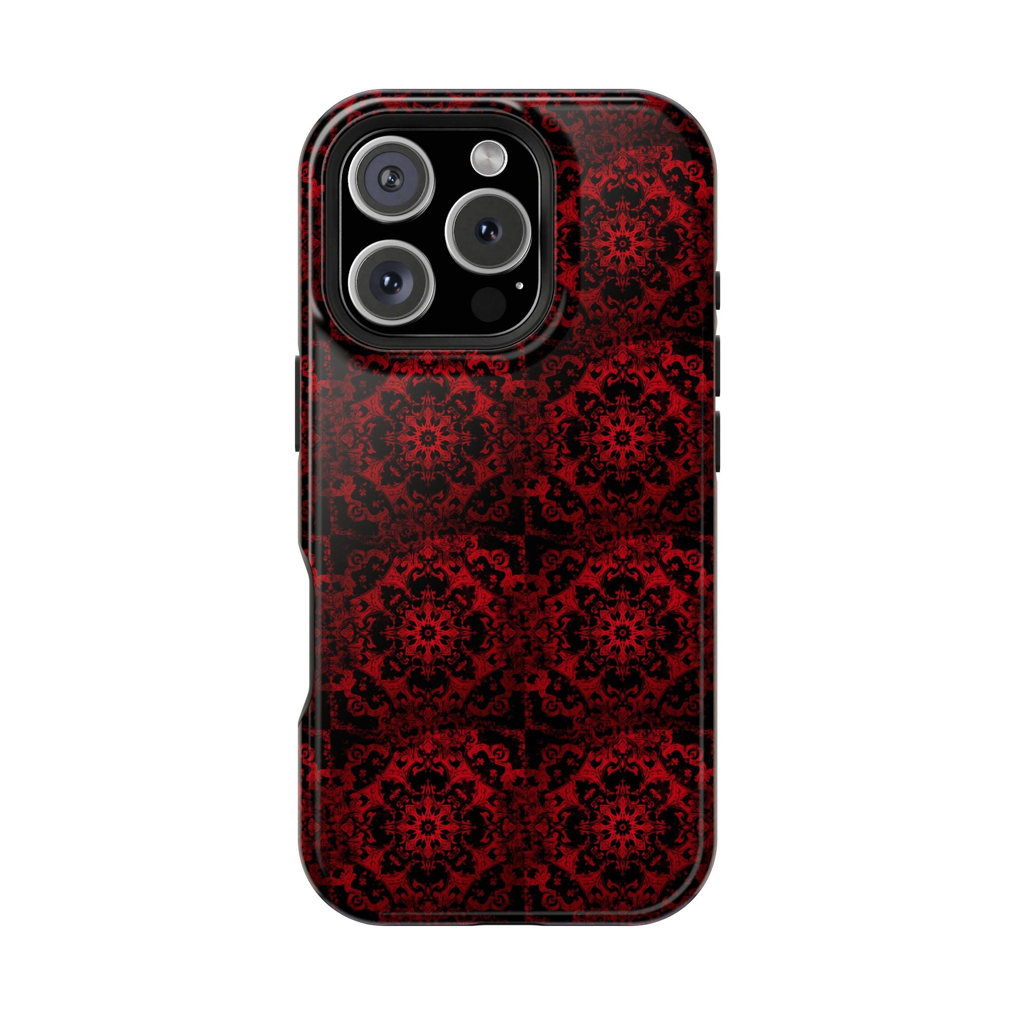 Gothic Red Mandala Magnetic Impact Resistant Phone Cover