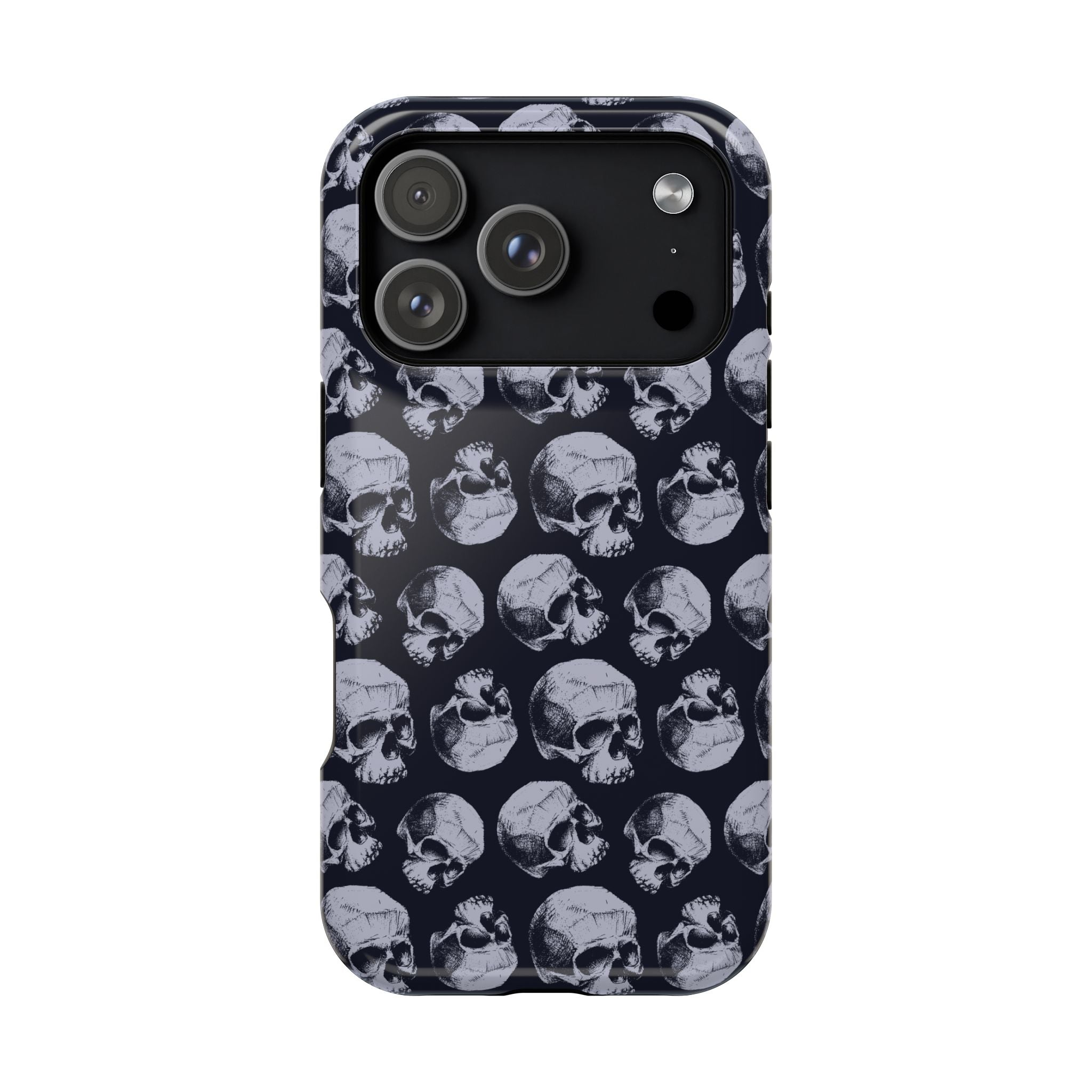 Skull Pattern Magnetic Phone Case — Impact-Resistant iPhone Cover