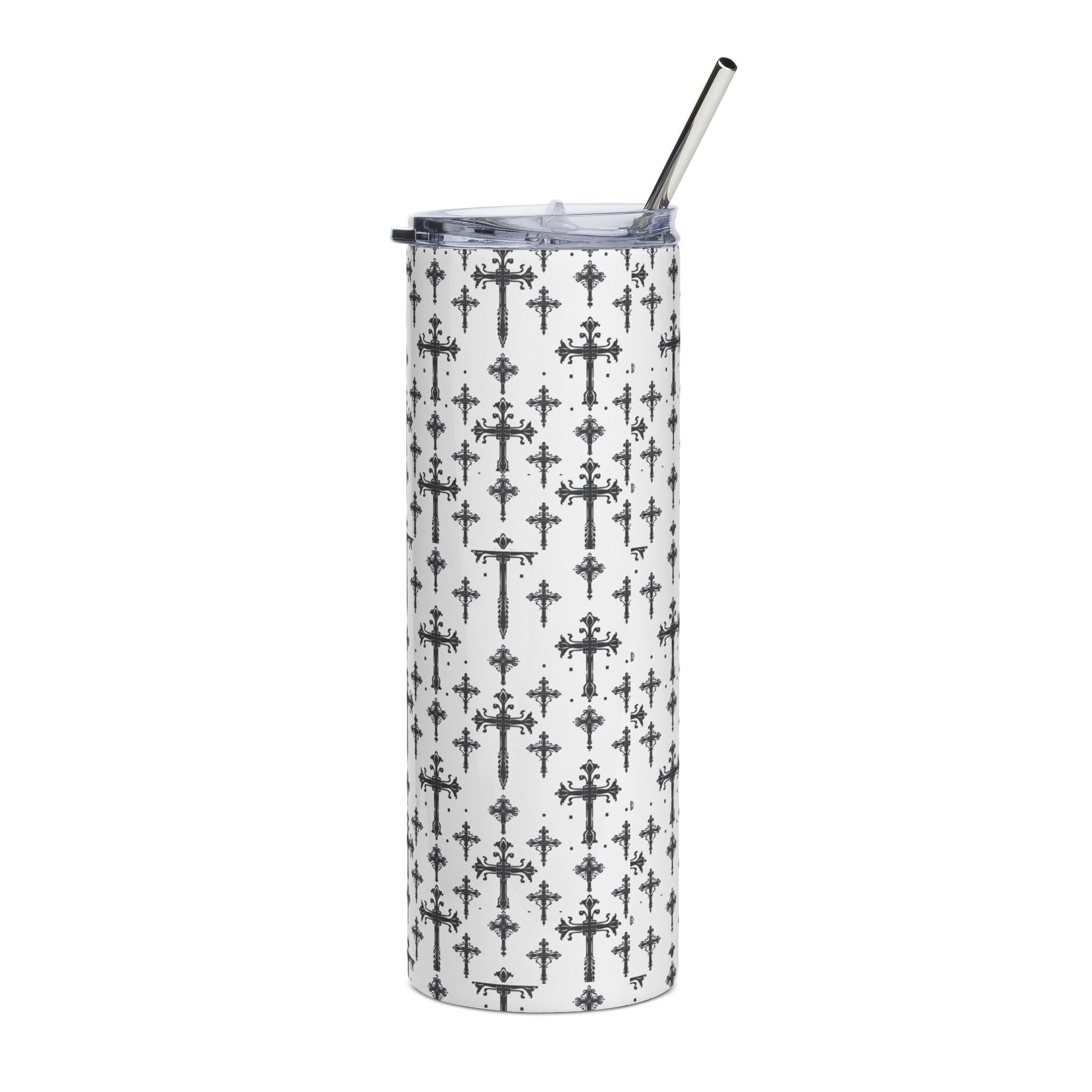 Gothic Cross Pattern 20oz Stainless Tumbler
