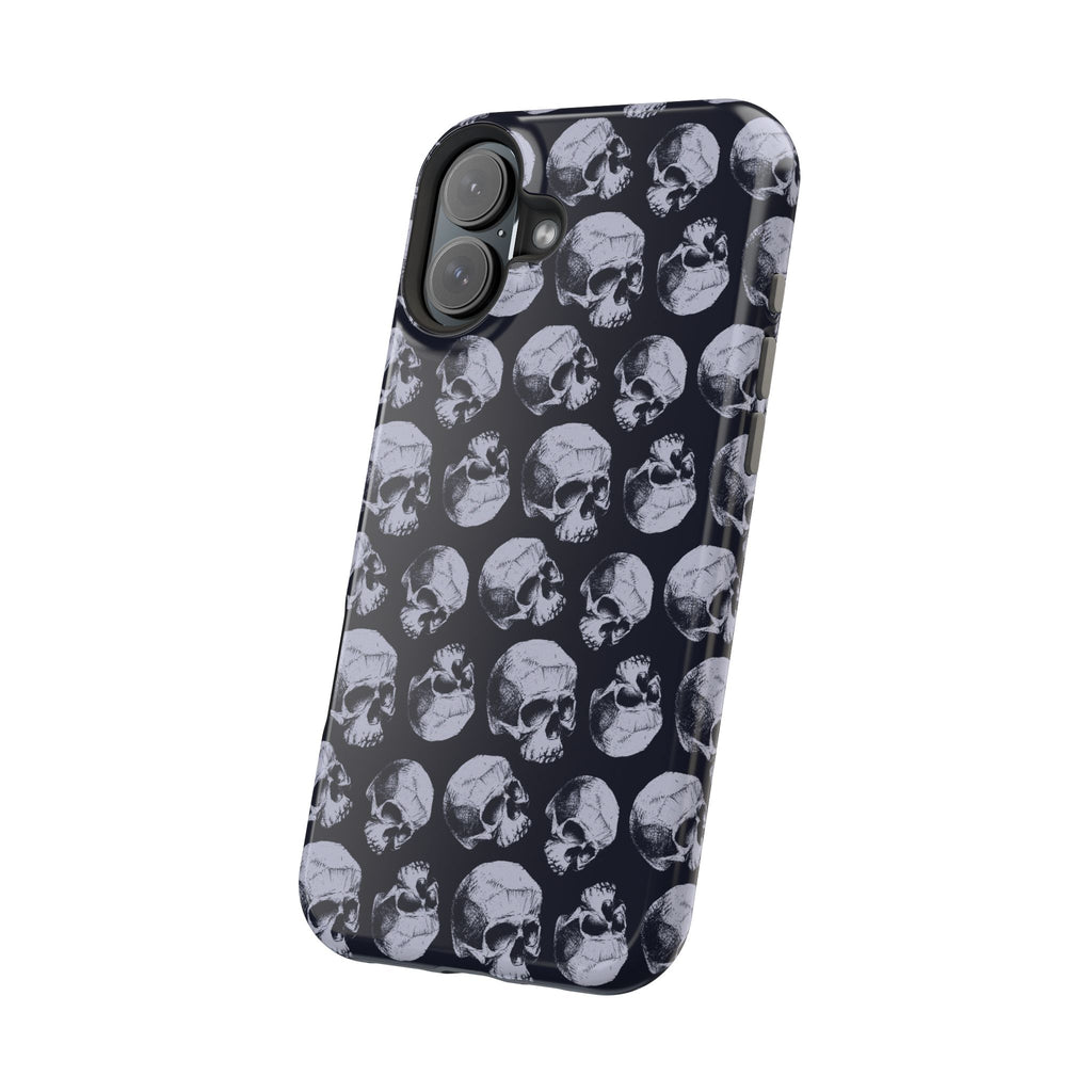 Skull Pattern Magnetic Phone Case — Impact-Resistant iPhone Cover