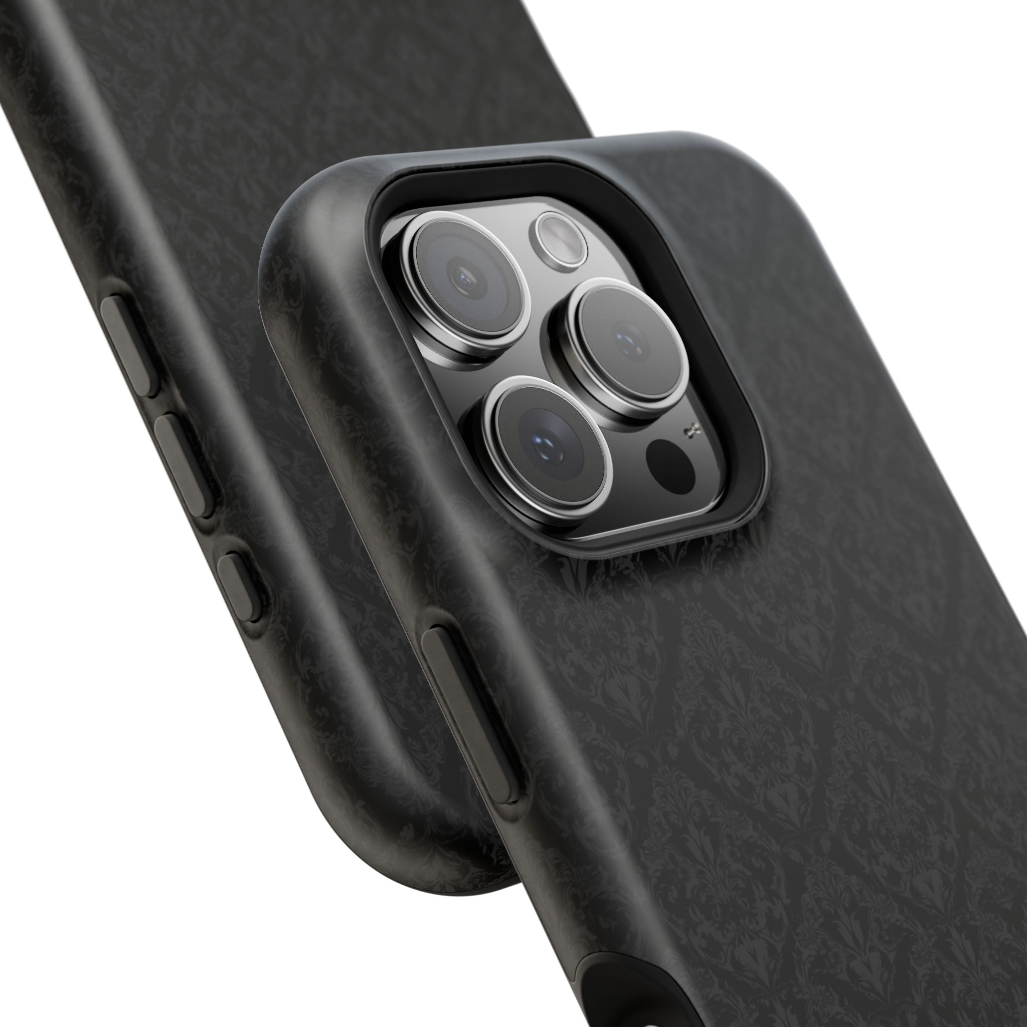 Black Damask Magnetic Impact-Resistant Phone Case