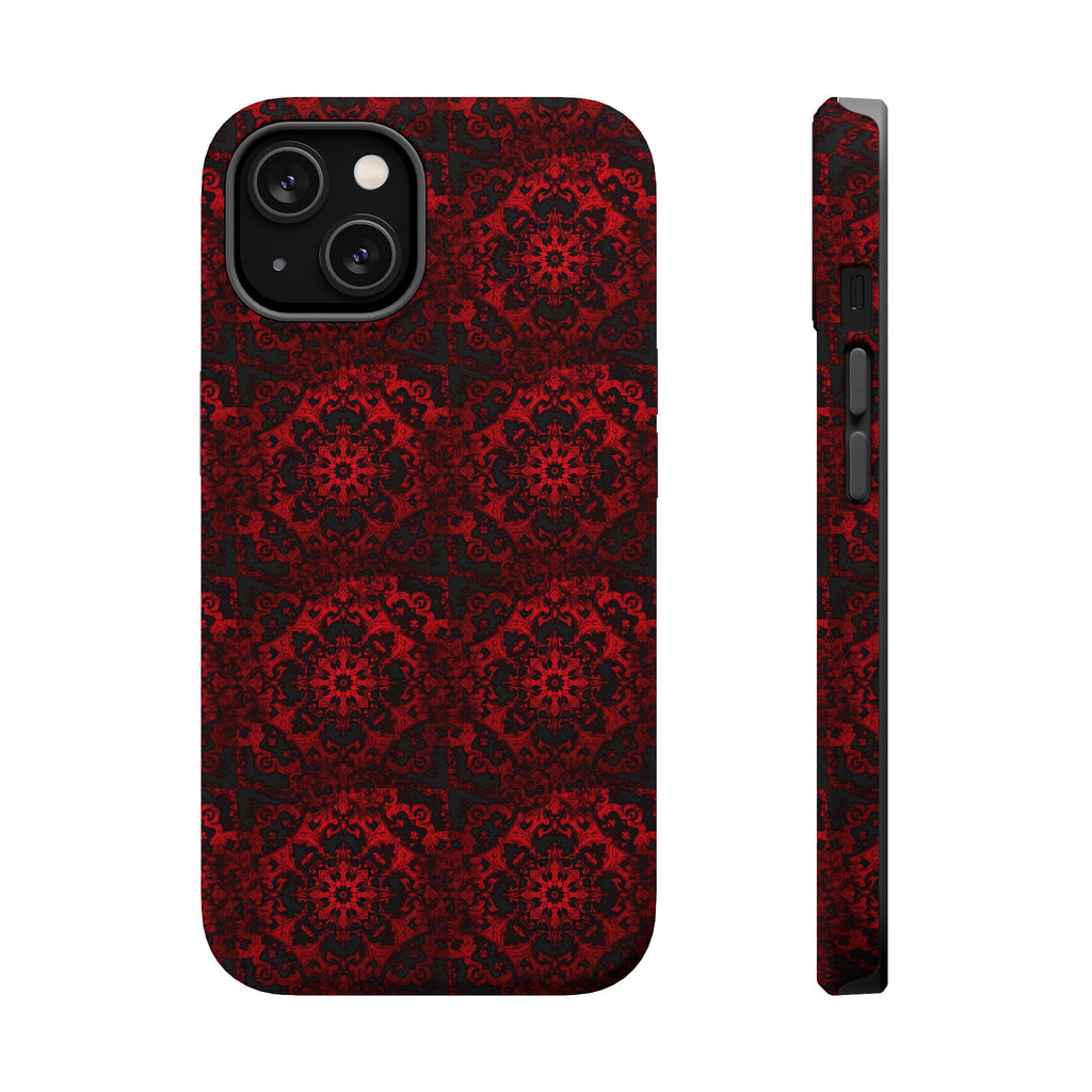 Gothic Red Mandala Magnetic Impact Resistant Phone Cover