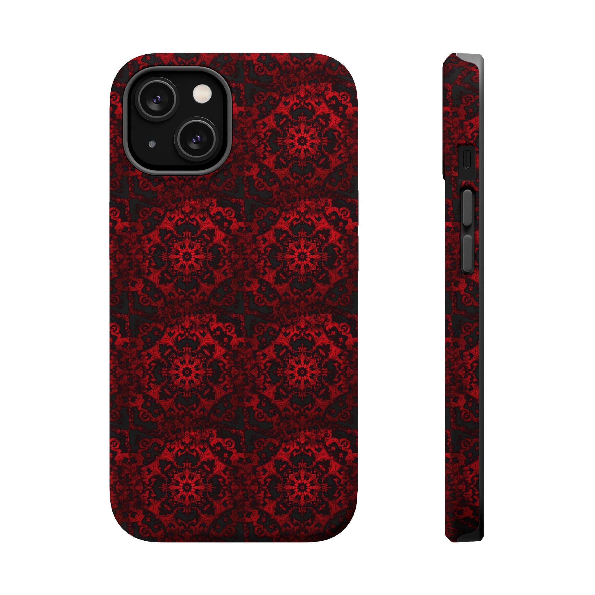 Gothic Red Mandala Magnetic Impact Resistant Phone Cover