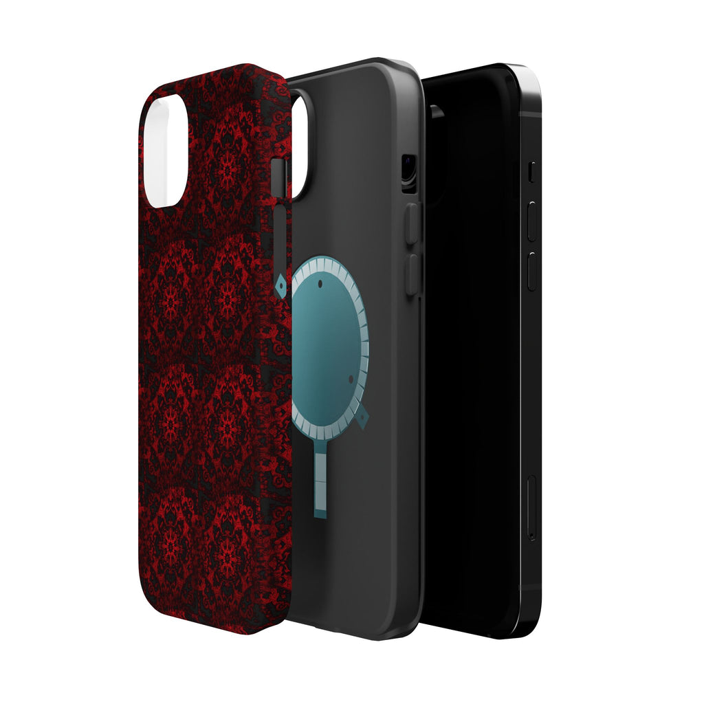 Gothic Red Mandala Magnetic Impact Resistant Phone Cover