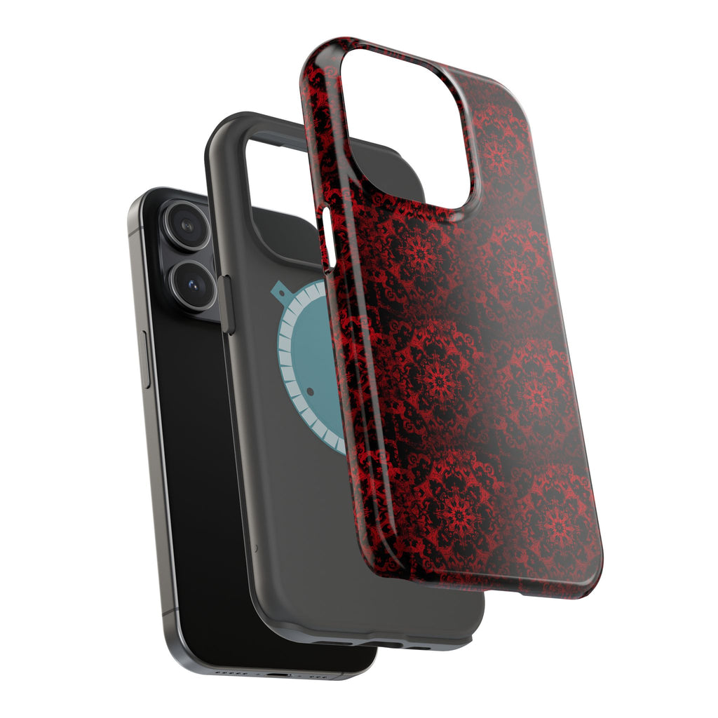 Gothic Red Mandala Magnetic Impact Resistant Phone Cover