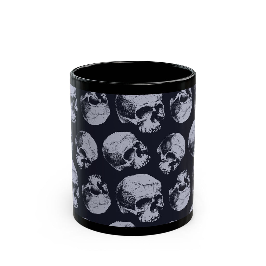 Skull Pattern Black Mug (11 oz)