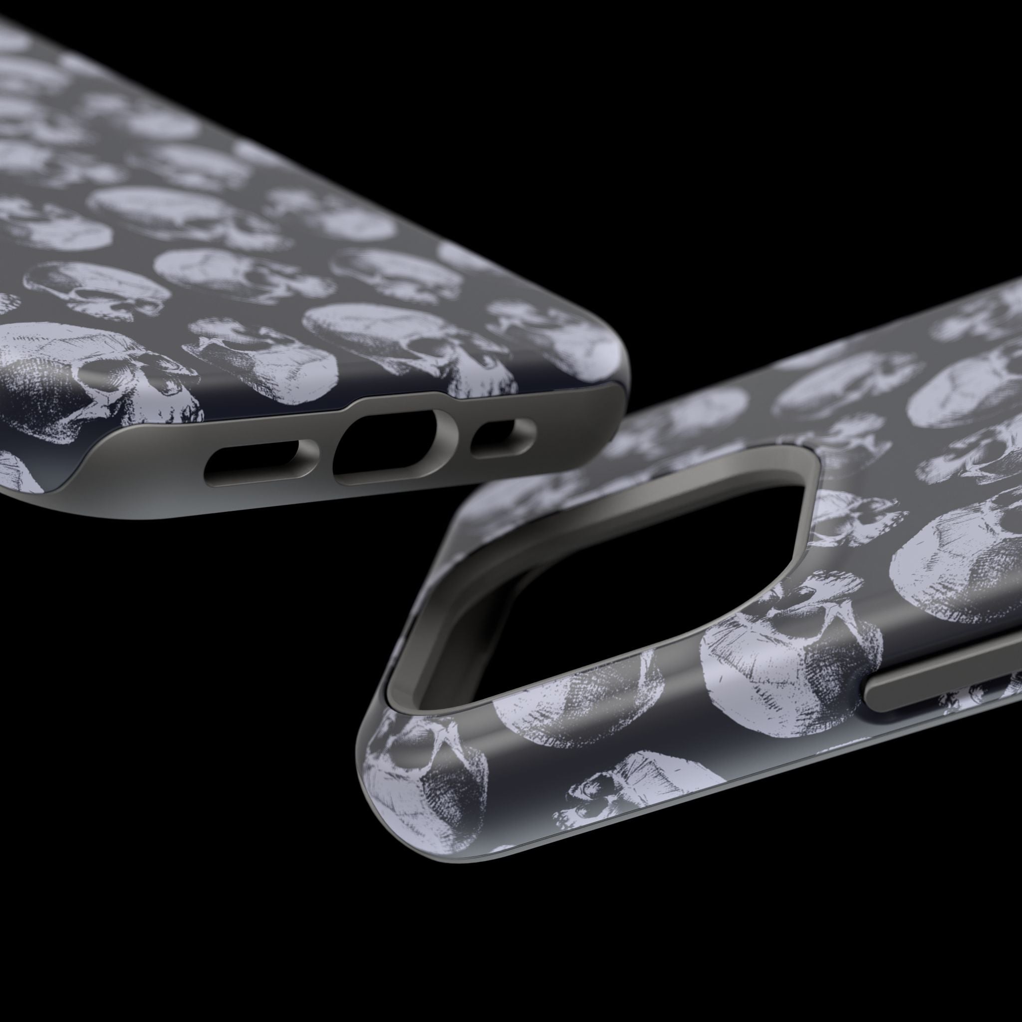 Skull Pattern Magnetic Phone Case — Impact-Resistant iPhone Cover