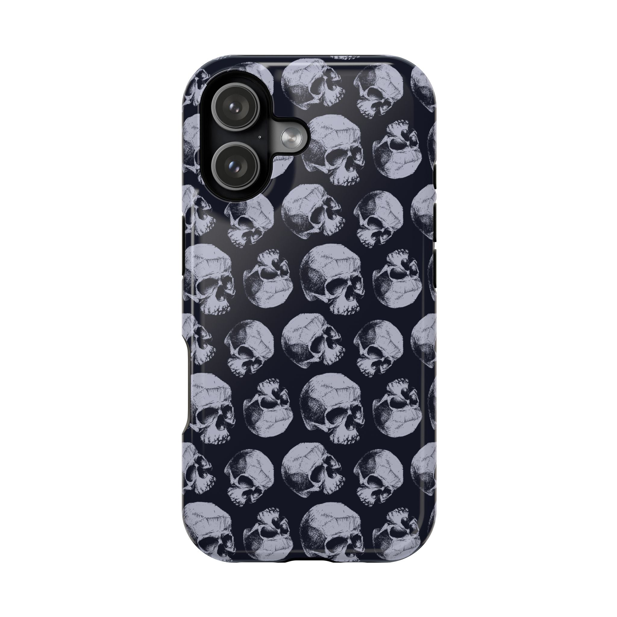 Skull Pattern Magnetic Phone Case — Impact-Resistant iPhone Cover