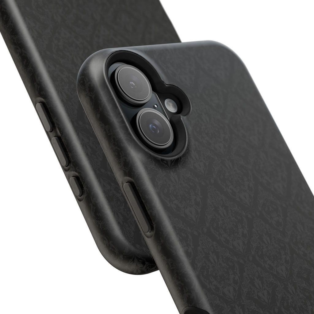 Black Damask Magnetic Impact-Resistant Phone Case