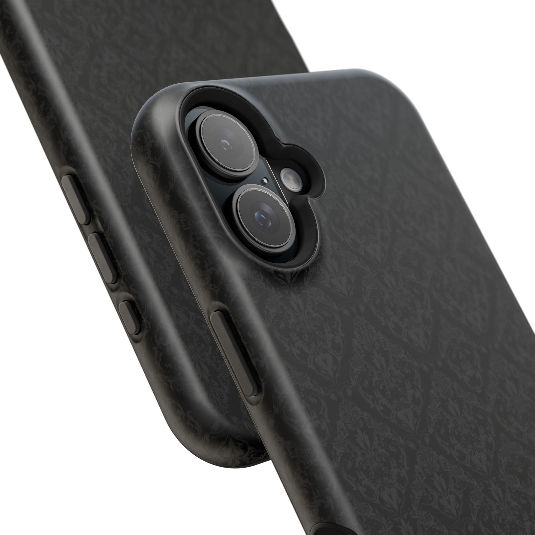 Black Damask Magnetic Impact-Resistant Phone Case