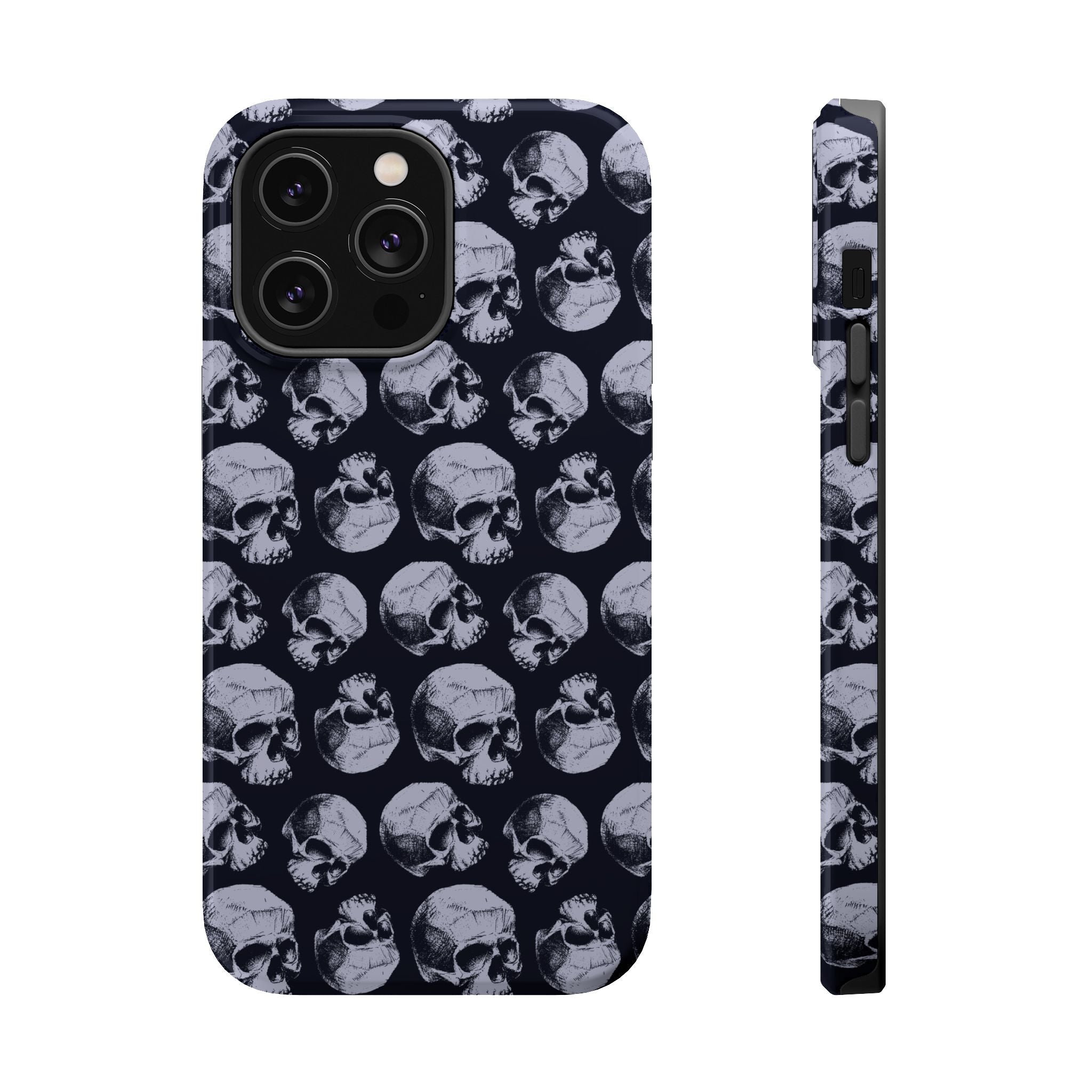 Skull Pattern Magnetic Phone Case — Impact-Resistant iPhone Cover