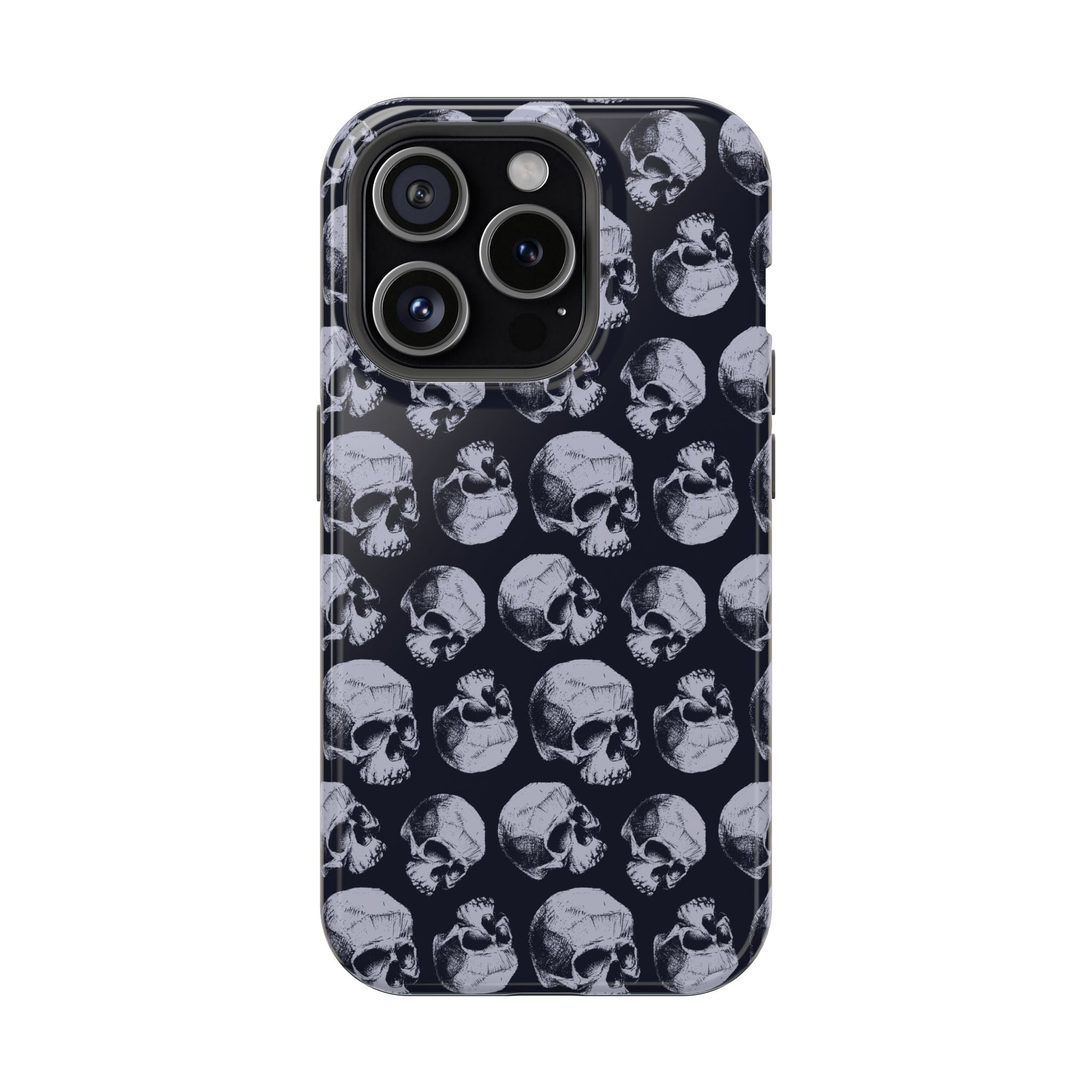 Skull Pattern Magnetic Phone Case — Impact-Resistant iPhone Cover