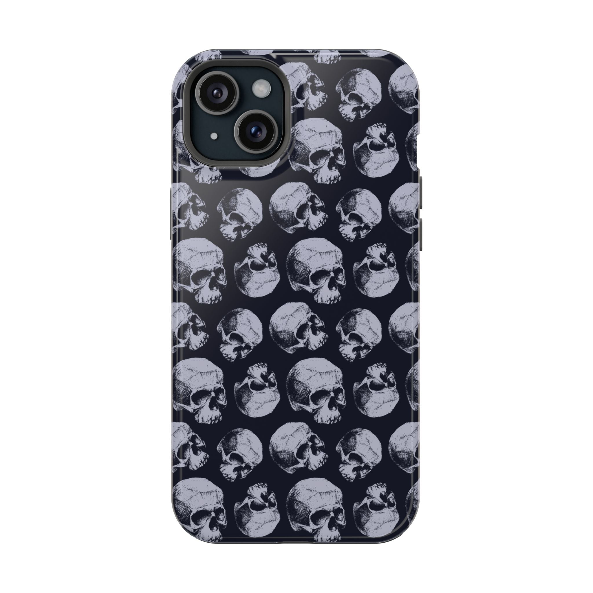 Skull Pattern Magnetic Phone Case — Impact-Resistant iPhone Cover