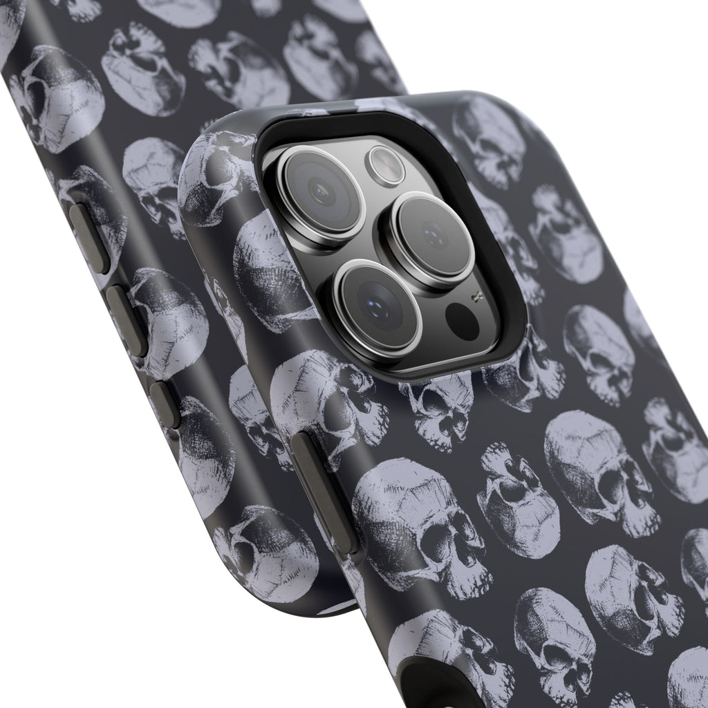 Skull Pattern Magnetic Phone Case — Impact-Resistant iPhone Cover