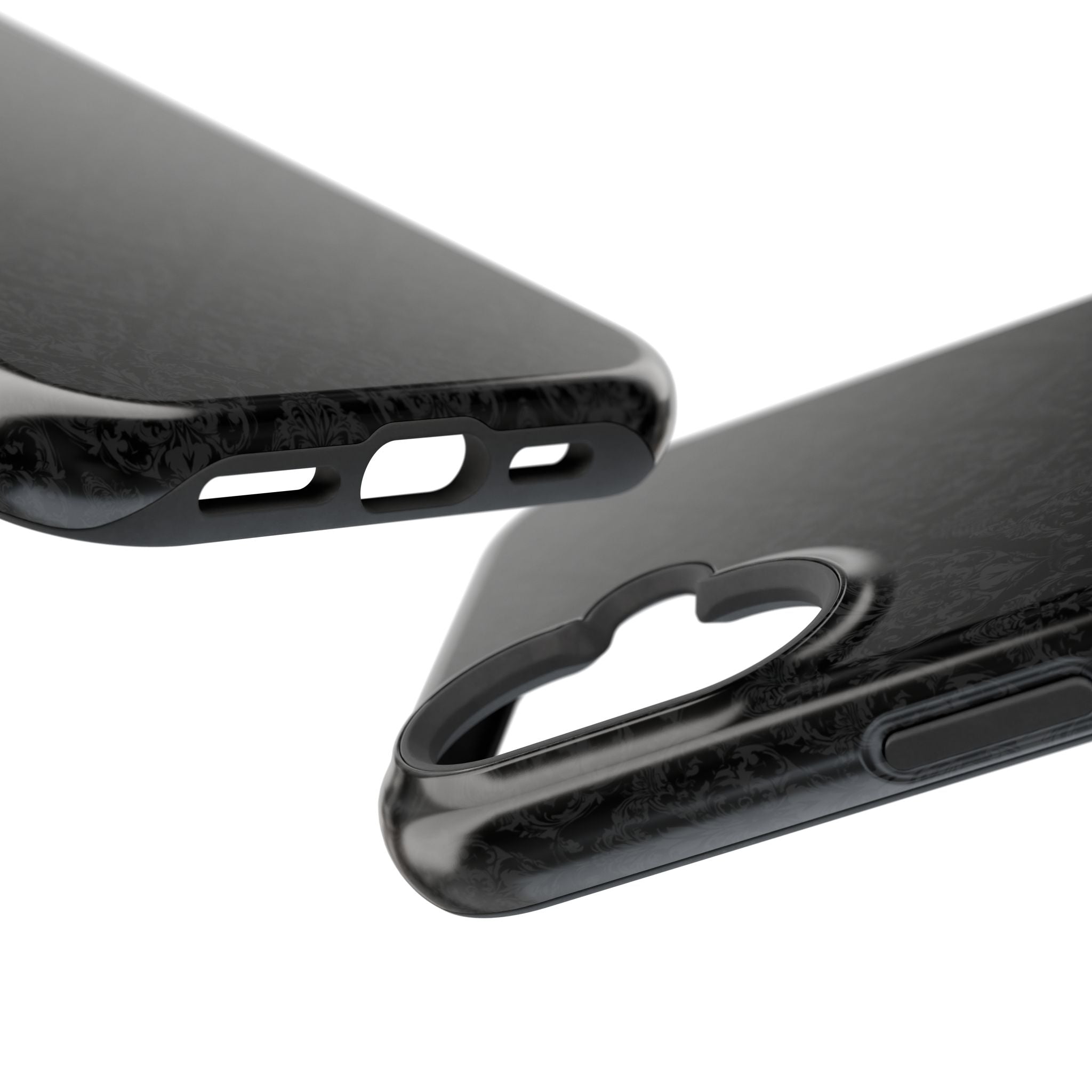 Black Damask Magnetic Impact-Resistant Phone Case