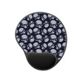 Skull Pattern Ergonomic Mouse Pad with Wrist Rest