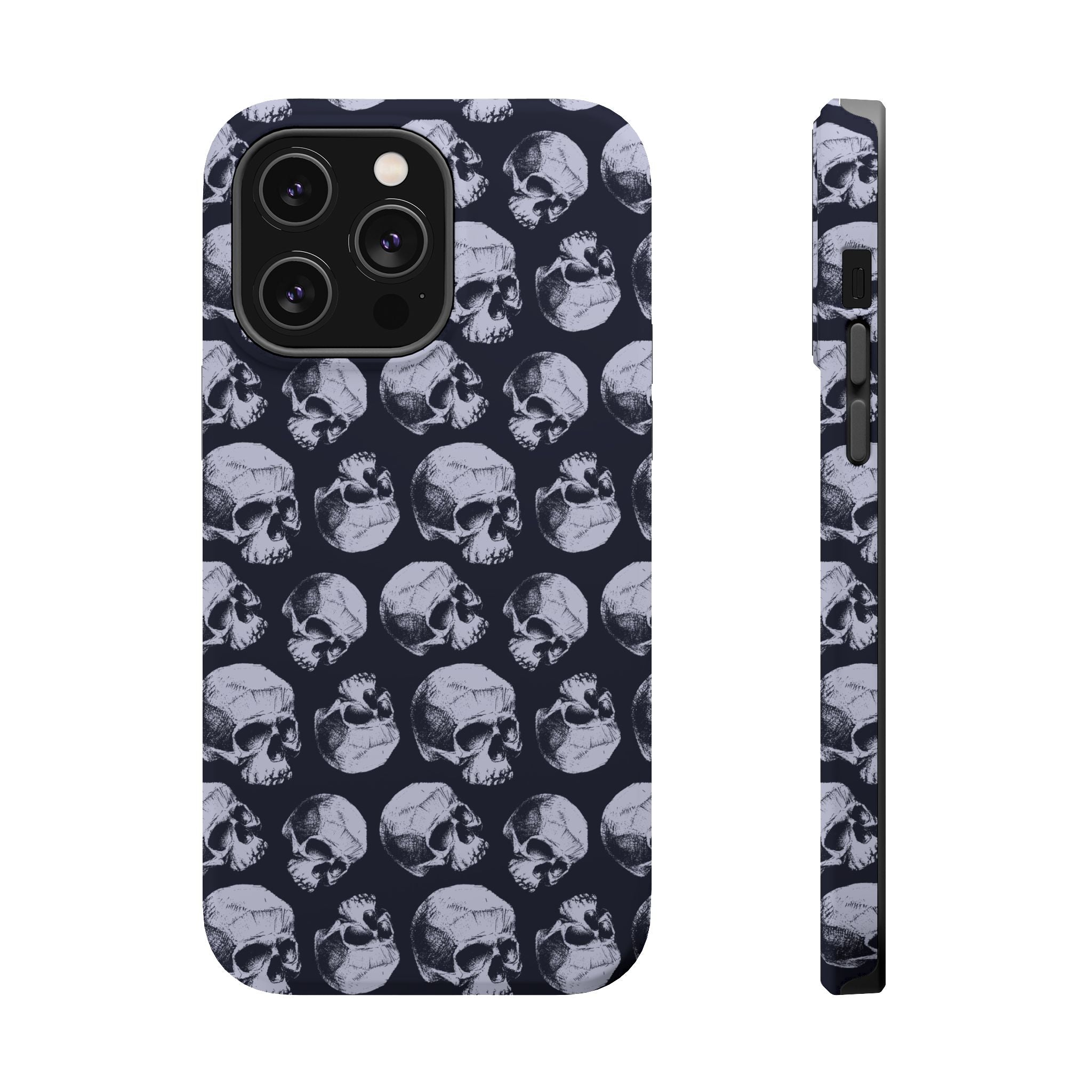 Skull Pattern Magnetic Phone Case — Impact-Resistant iPhone Cover