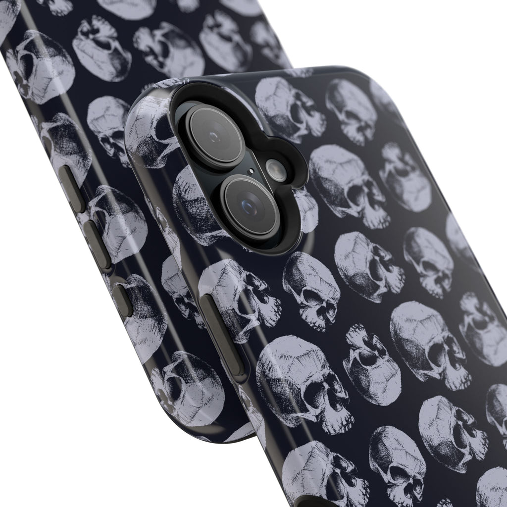 Skull Pattern Magnetic Phone Case — Impact-Resistant iPhone Cover