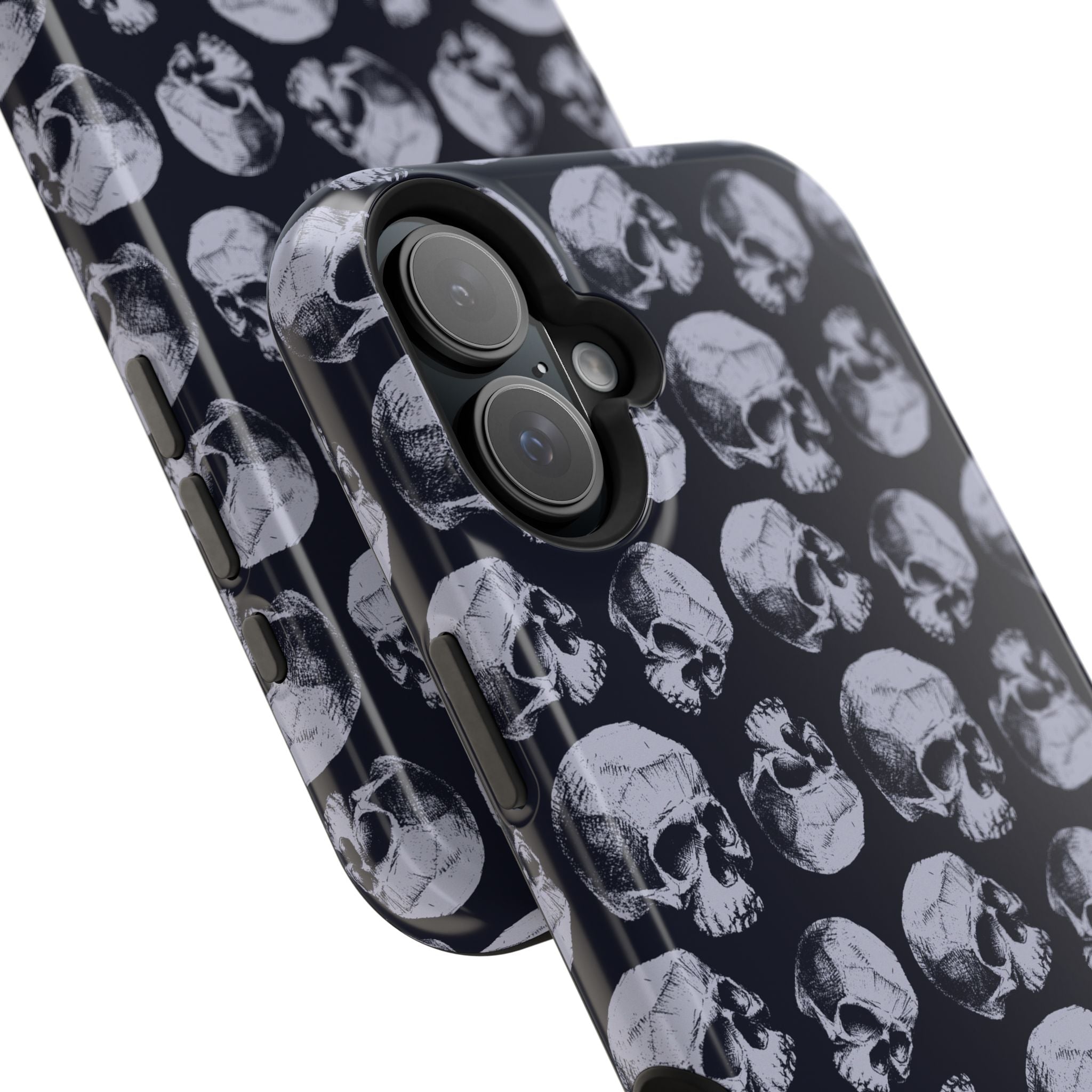 Skull Pattern Magnetic Phone Case — Impact-Resistant iPhone Cover