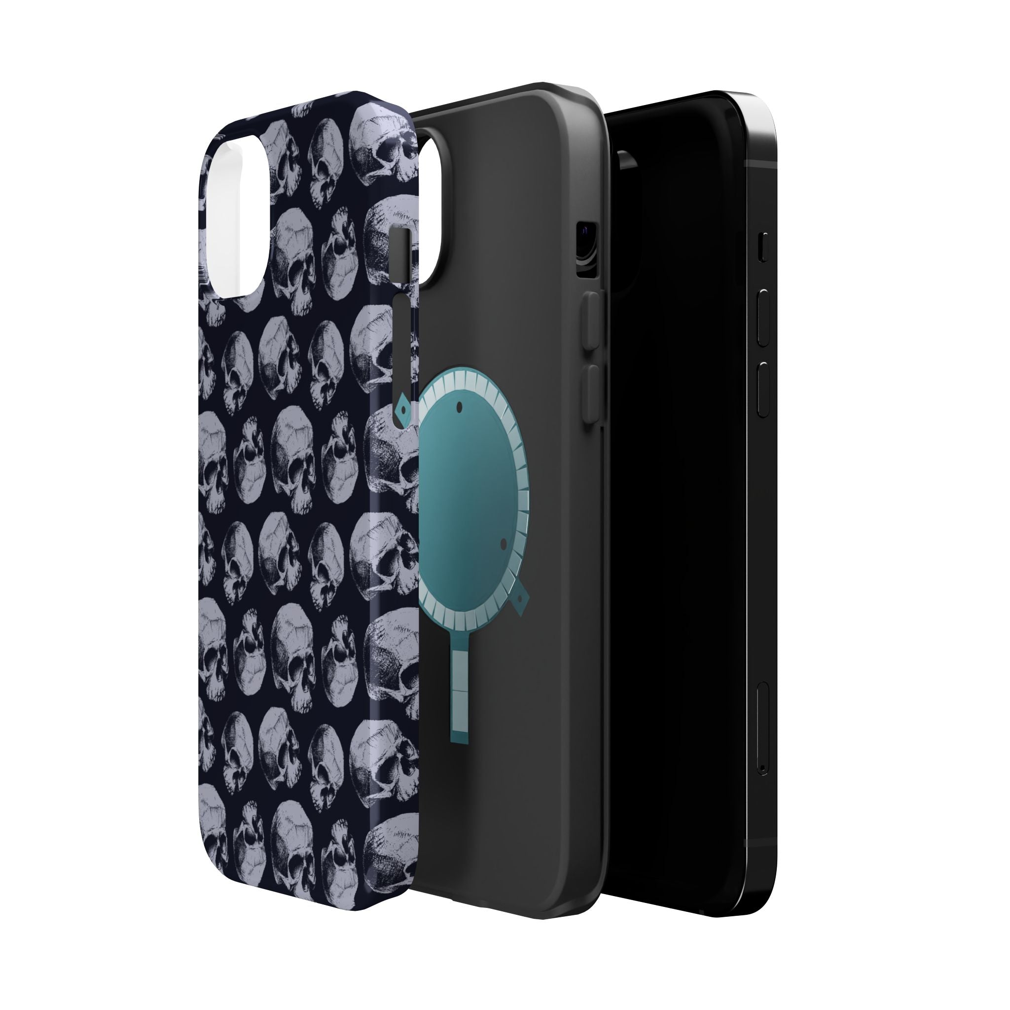 Skull Pattern Magnetic Phone Case — Impact-Resistant iPhone Cover