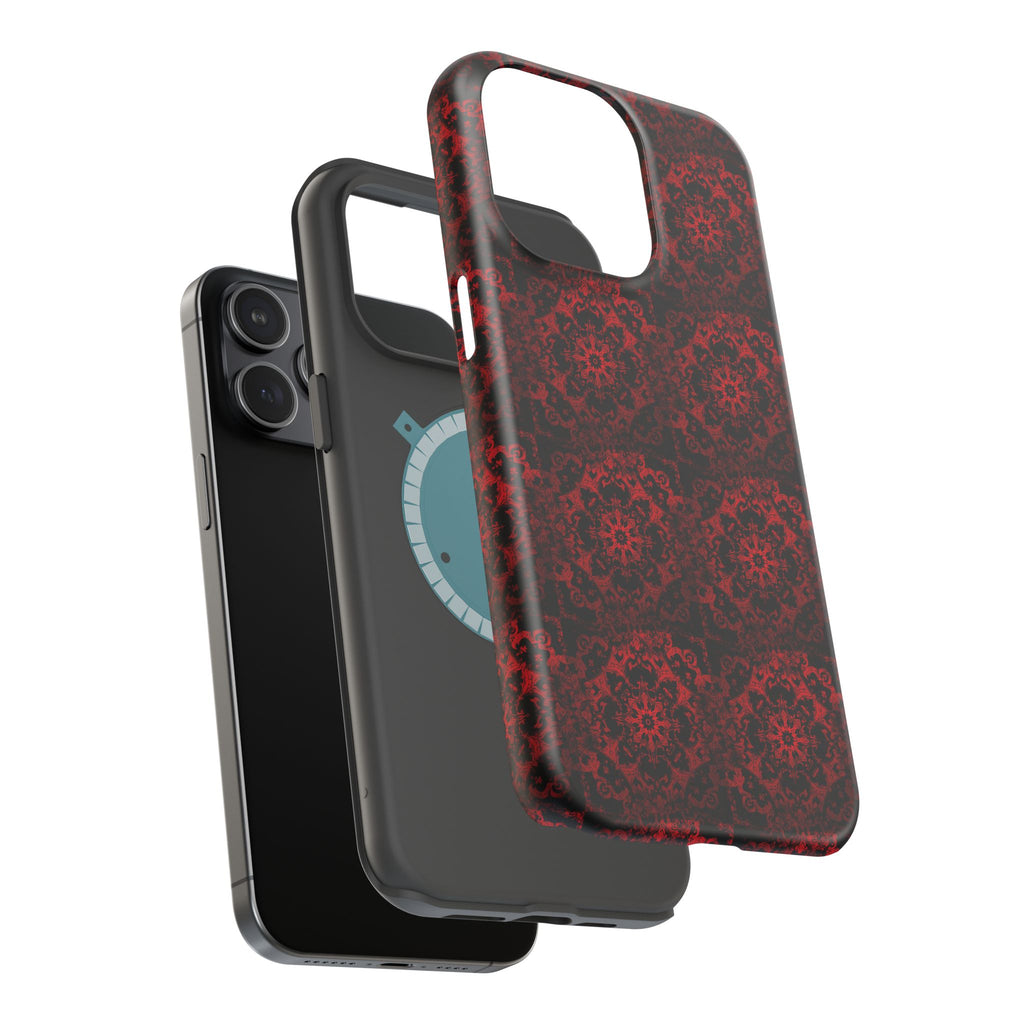 Gothic Red Mandala Magnetic Impact Resistant Phone Cover
