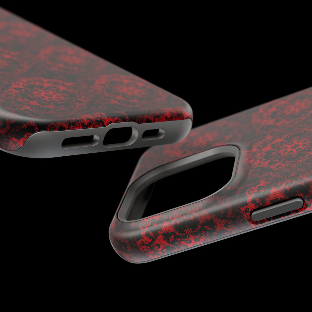 Gothic Red Mandala Magnetic Impact Resistant Phone Cover