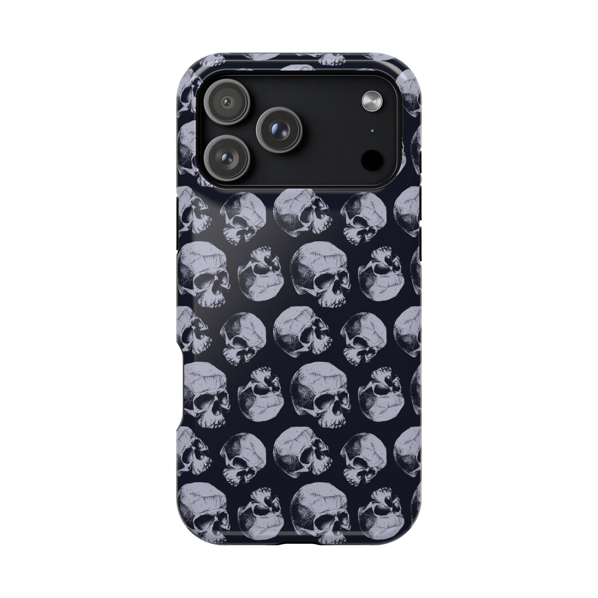 Skull Pattern Magnetic Phone Case — Impact-Resistant iPhone Cover