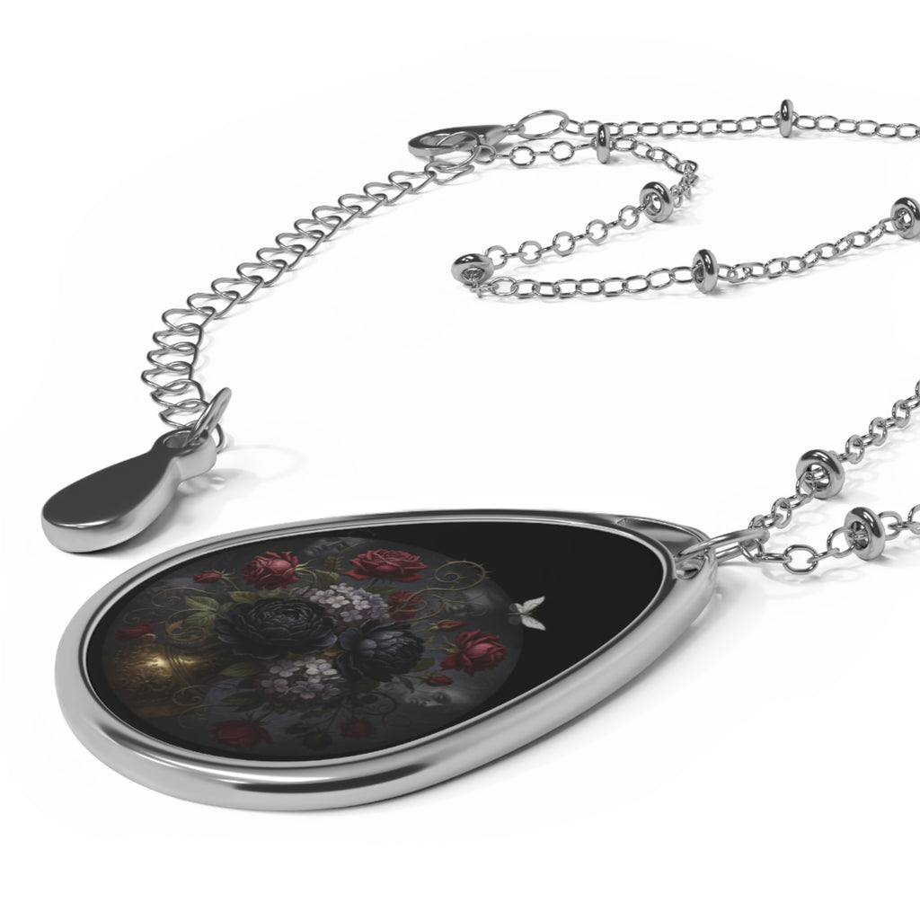 Gothic Floral Pendant Necklace