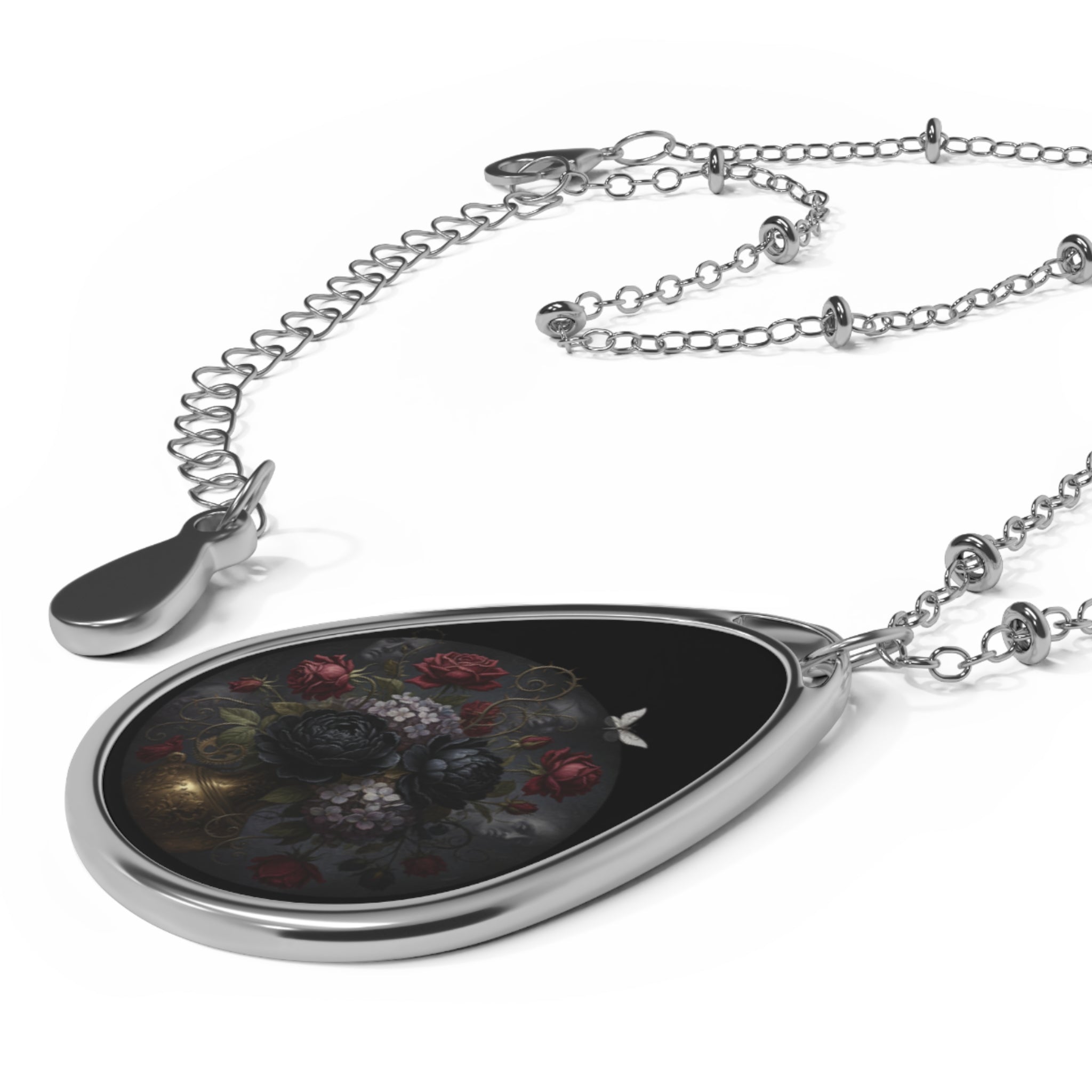 Gothic Floral Pendant Necklace