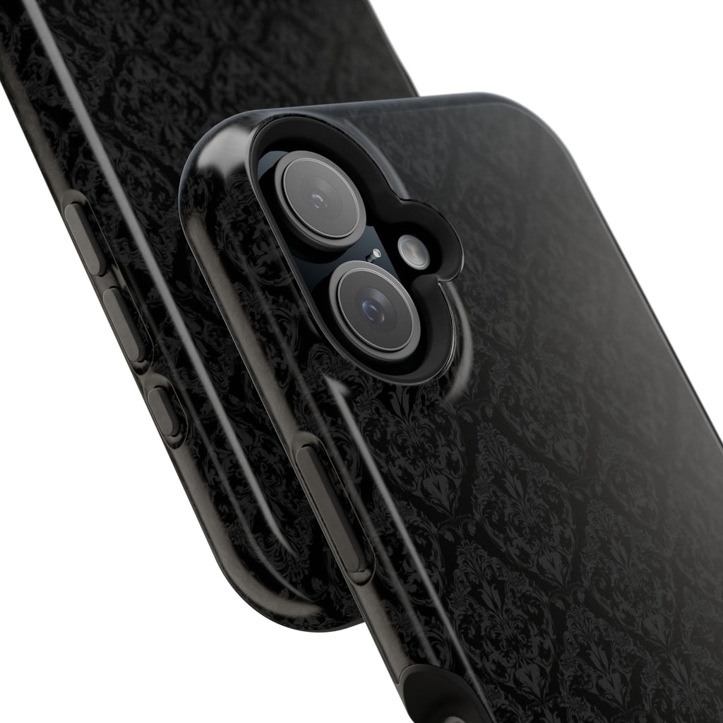 Black Damask Magnetic Impact-Resistant Phone Case