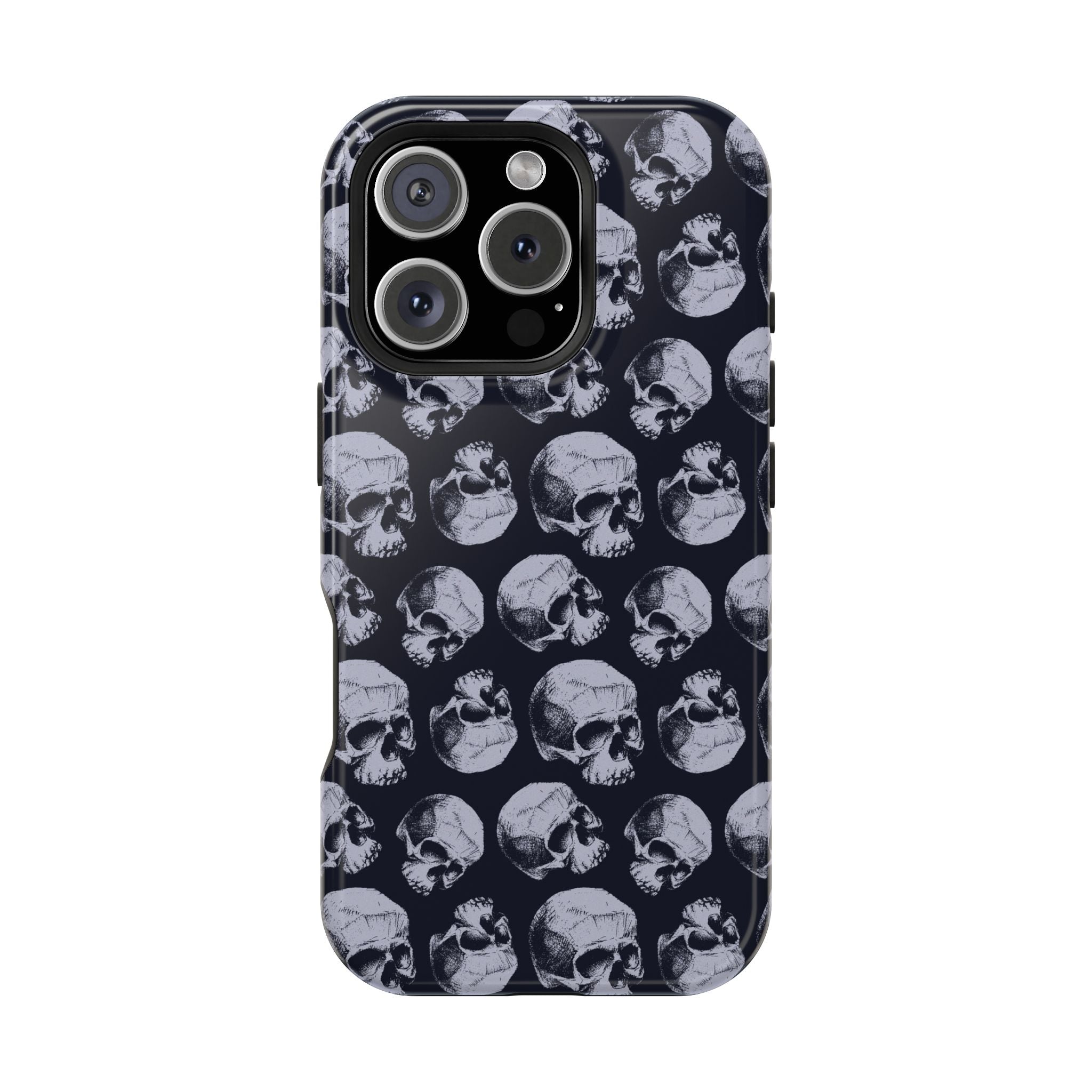 Skull Pattern Magnetic Phone Case — Impact-Resistant iPhone Cover