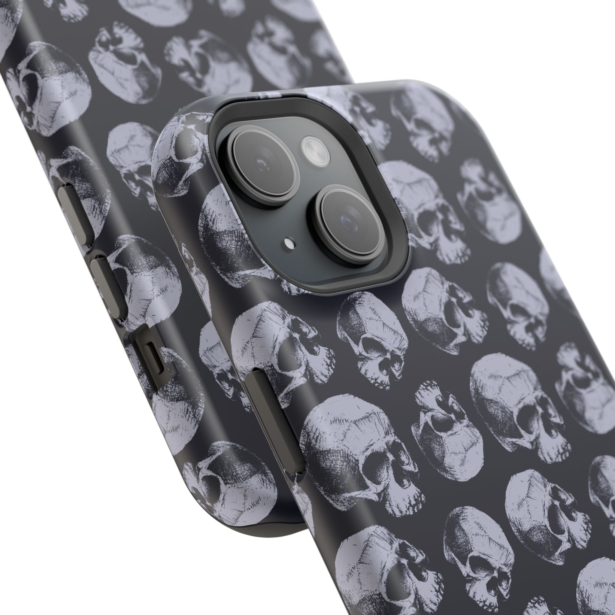 Skull Pattern Magnetic Phone Case — Impact-Resistant iPhone Cover