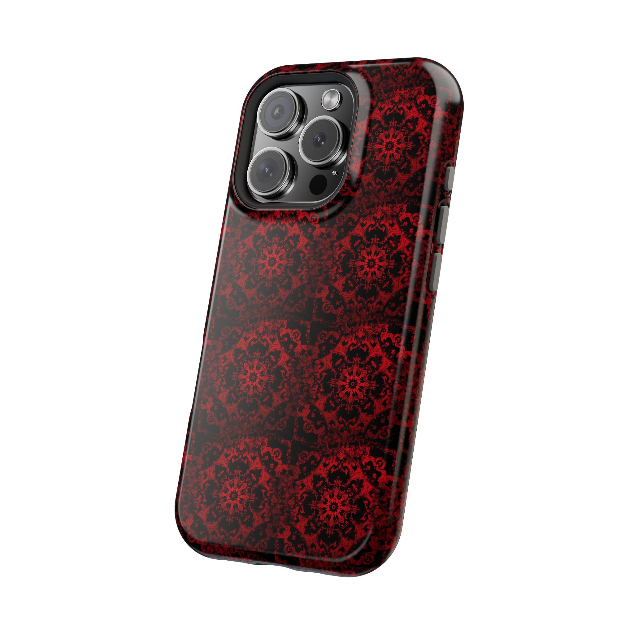 Gothic Red Mandala Magnetic Impact Resistant Phone Cover