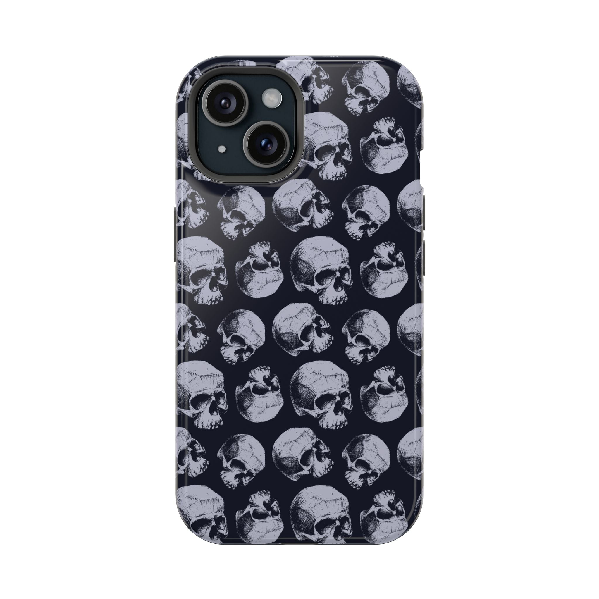 Skull Pattern Magnetic Phone Case — Impact-Resistant iPhone Cover