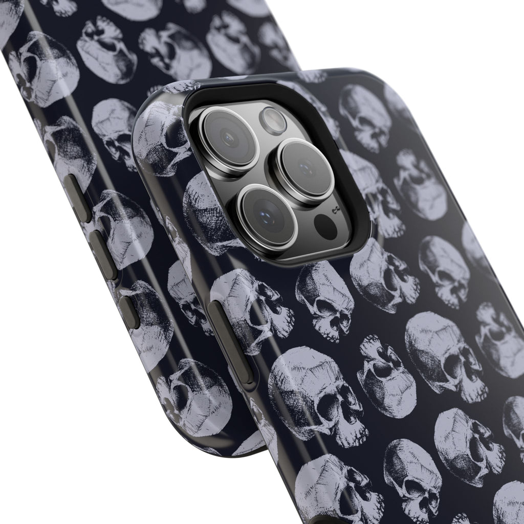 Skull Pattern Magnetic Phone Case — Impact-Resistant iPhone Cover