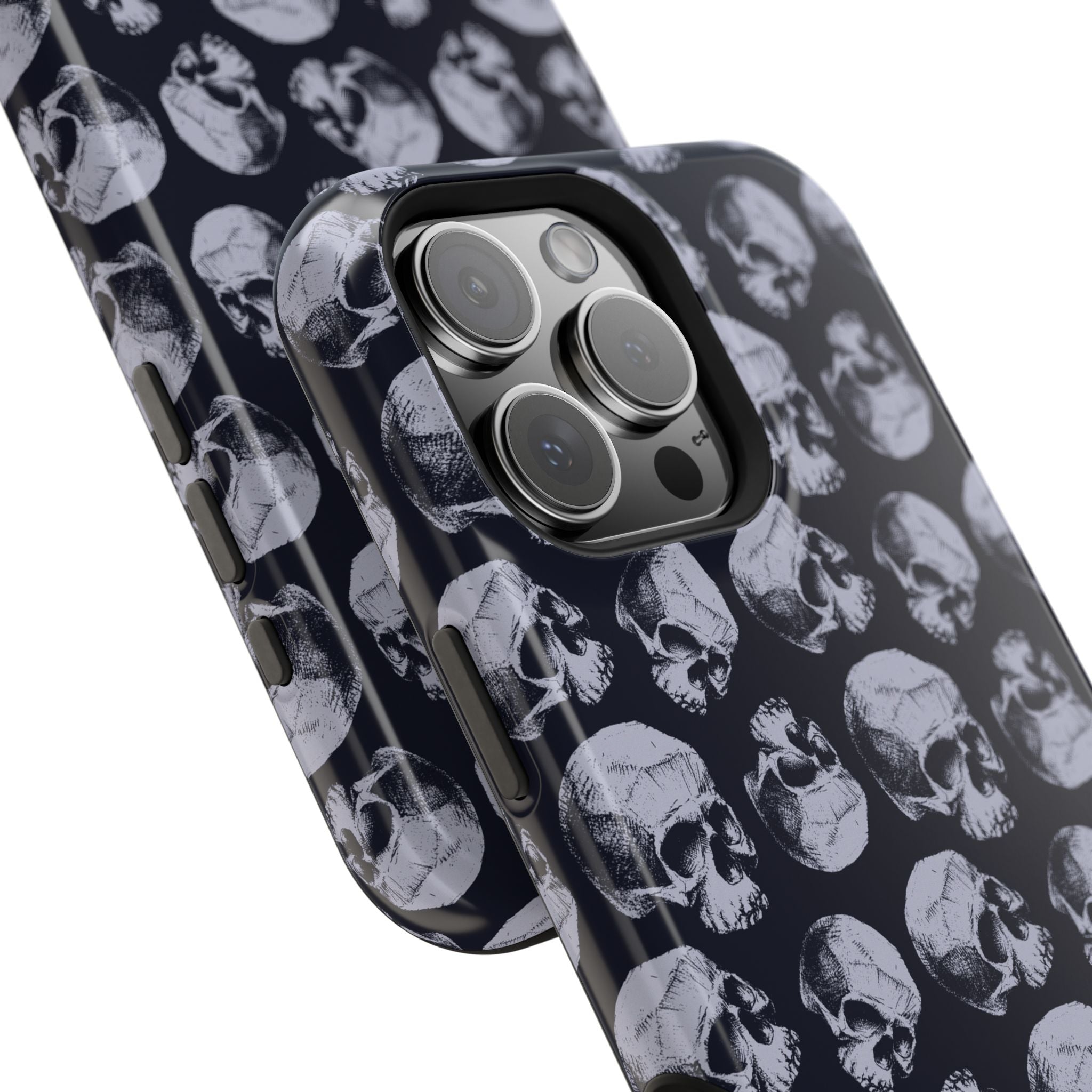 Skull Pattern Magnetic Phone Case — Impact-Resistant iPhone Cover