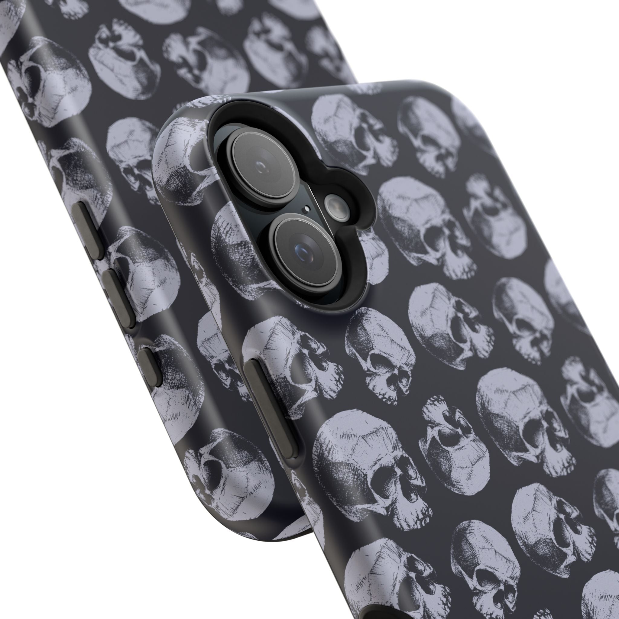 Skull Pattern Magnetic Phone Case — Impact-Resistant iPhone Cover