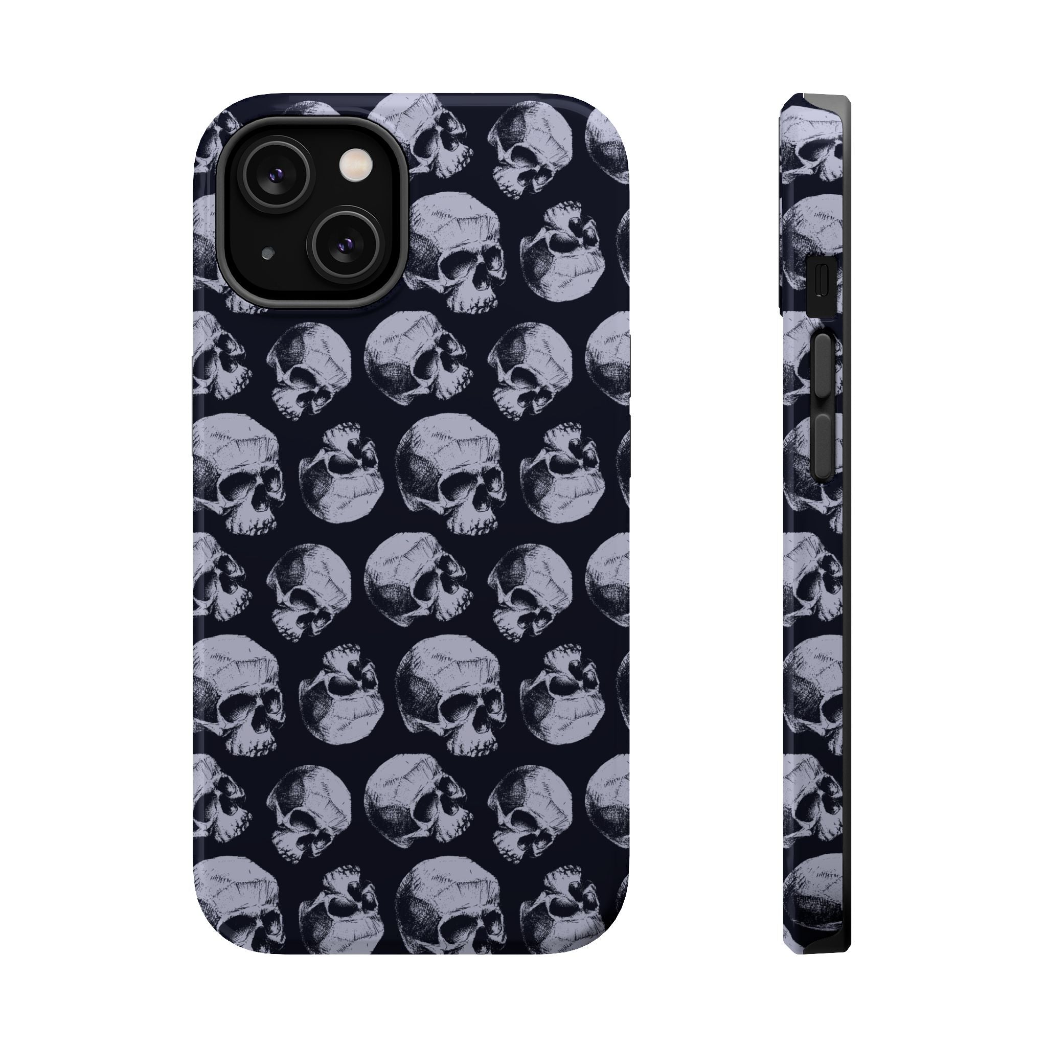 Skull Pattern Magnetic Phone Case — Impact-Resistant iPhone Cover