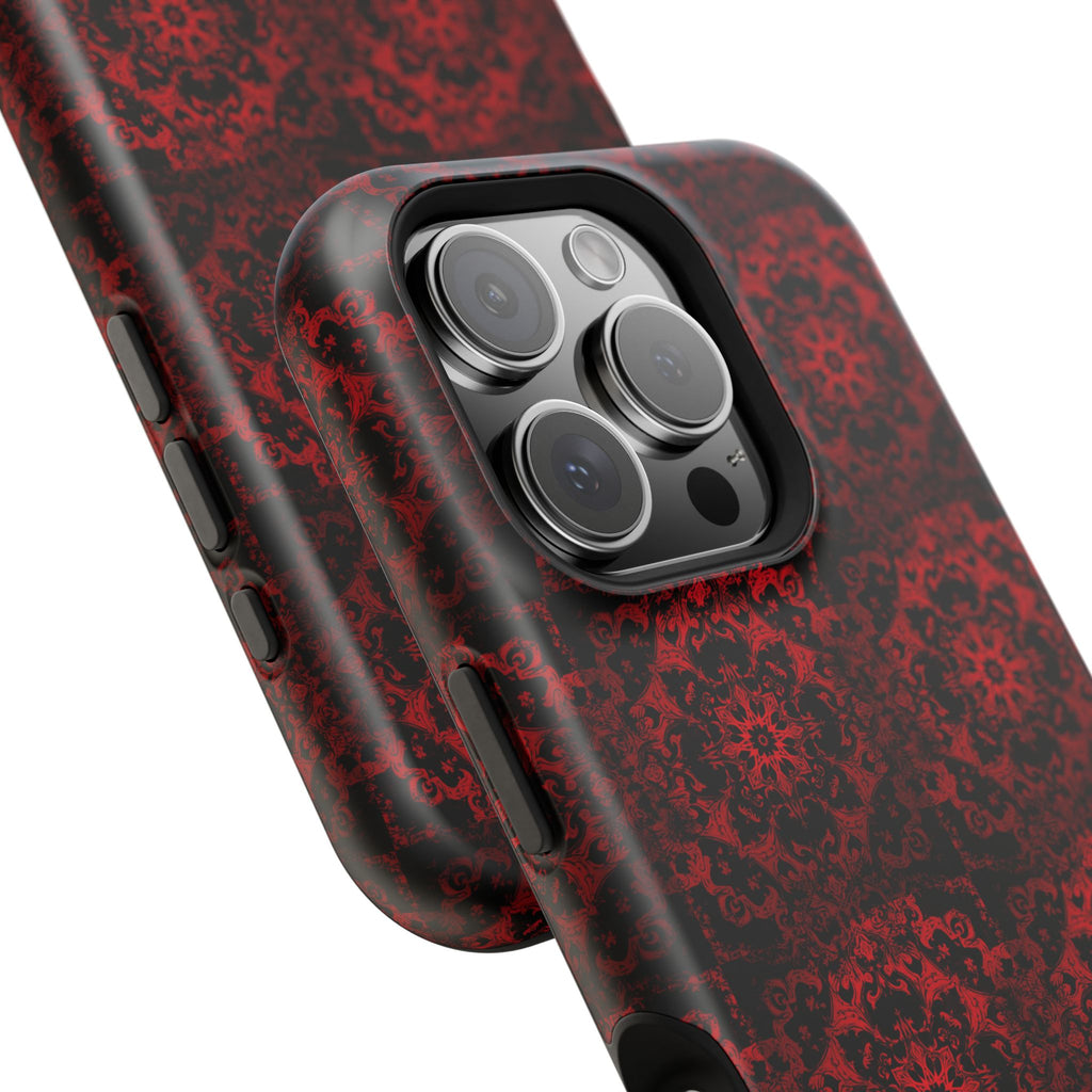 Gothic Red Mandala Magnetic Impact Resistant Phone Cover