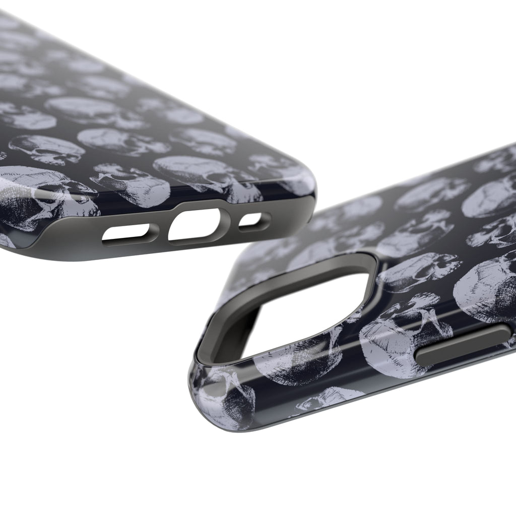 Skull Pattern Magnetic Phone Case — Impact-Resistant iPhone Cover