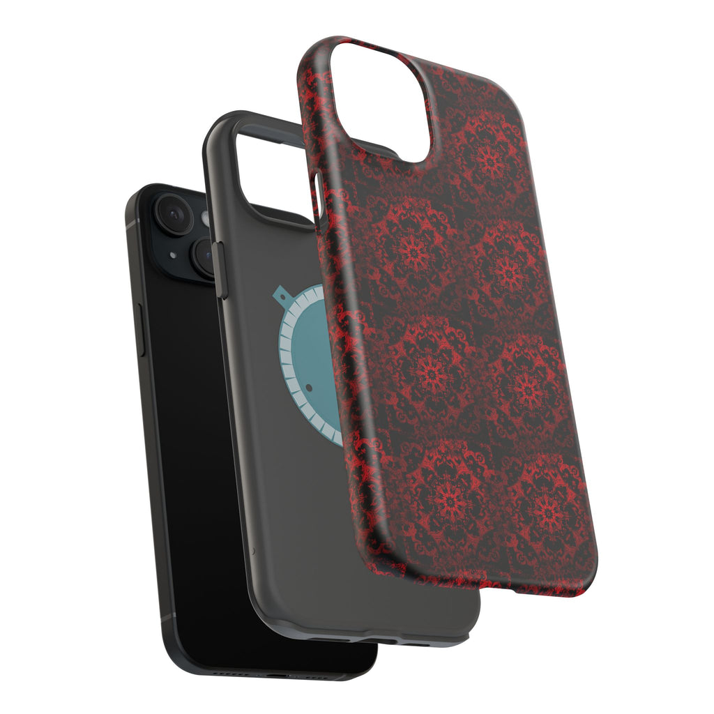 Gothic Red Mandala Magnetic Impact Resistant Phone Cover