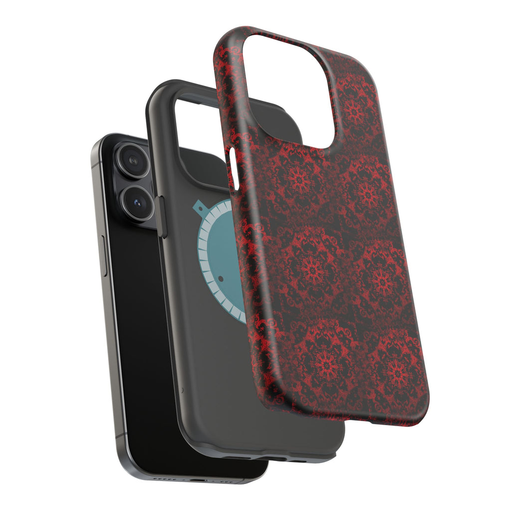 Gothic Red Mandala Magnetic Impact Resistant Phone Cover