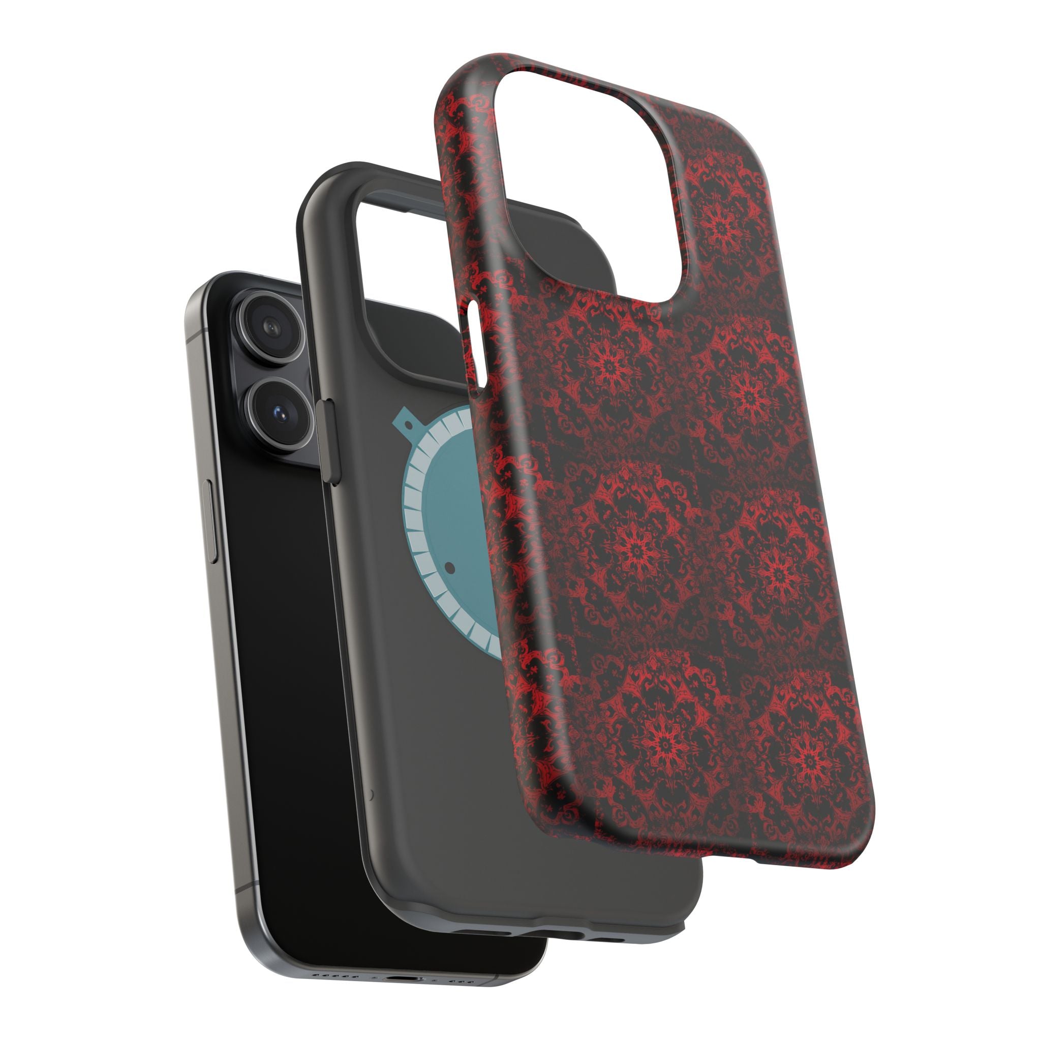 Gothic Red Mandala Magnetic Impact Resistant Phone Cover