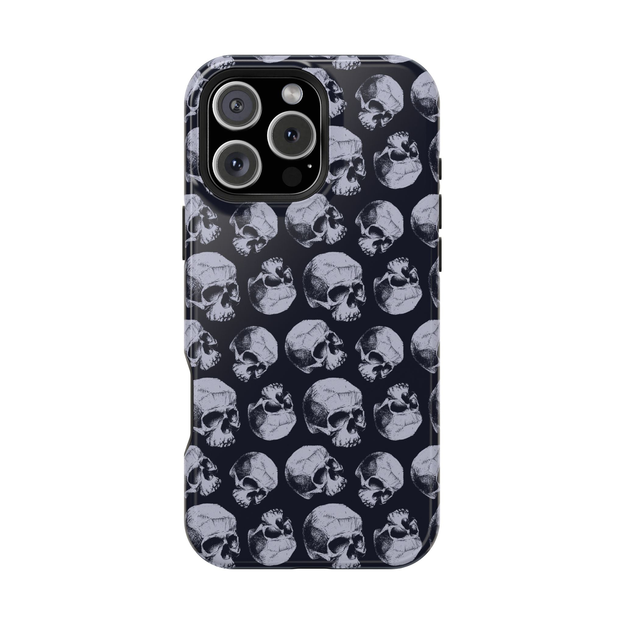 Skull Pattern Magnetic Phone Case — Impact-Resistant iPhone Cover